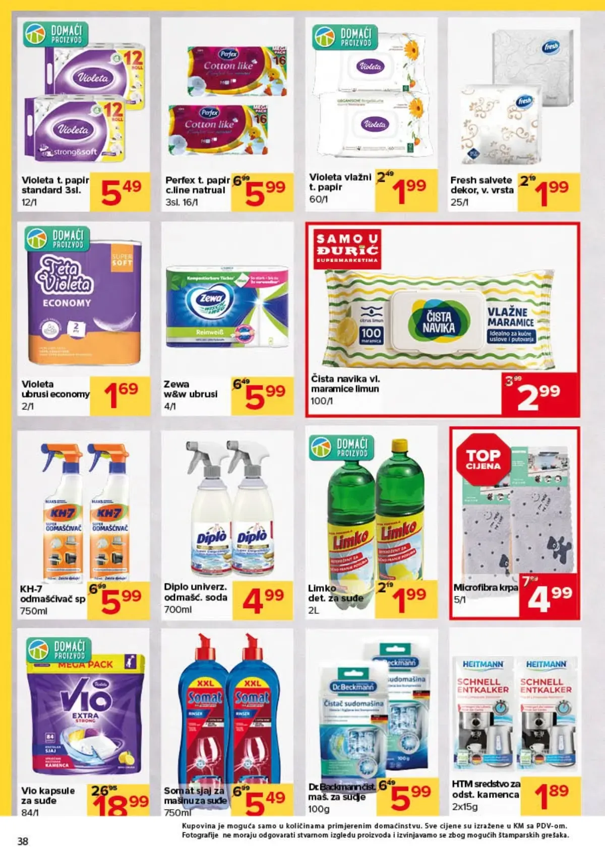 Đurić katalog do 07.10.2026. – Violeta, Zewa, Somat i sredstva za domaćinstvo