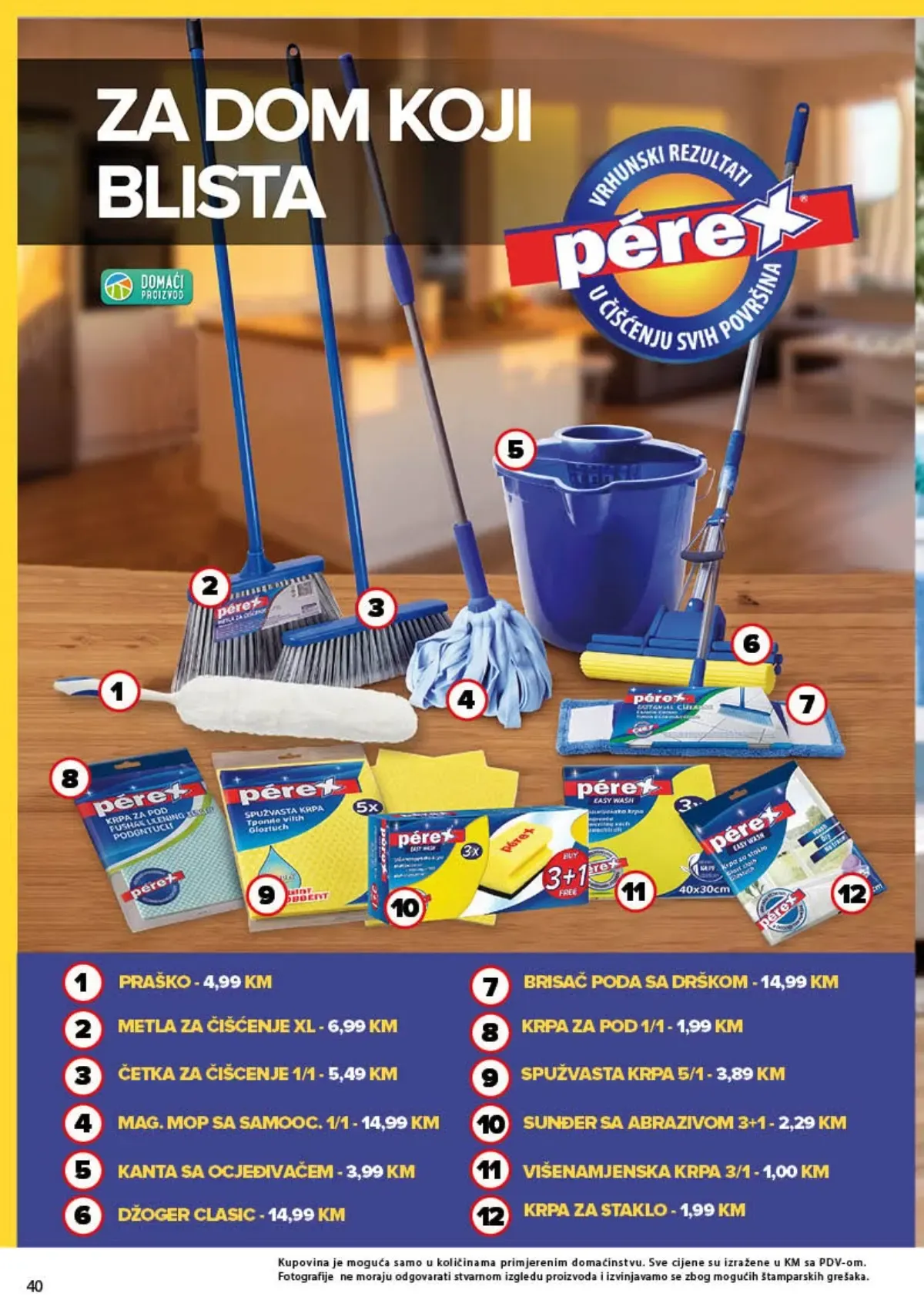 Đurić katalog do 07.10.2026. – Perex metle, krpe, kante i pribor za čišćenje