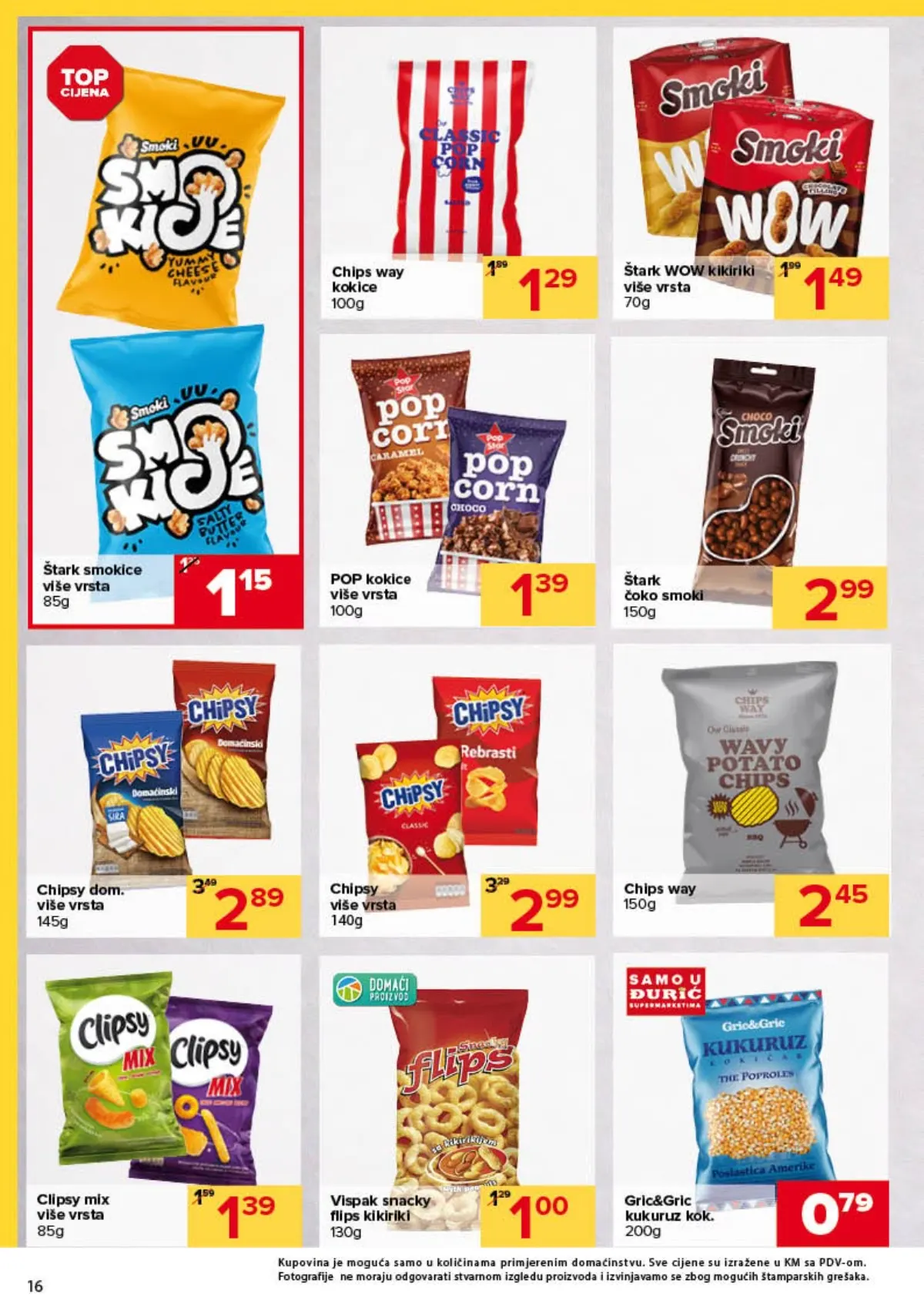 Đurić katalog 08–21.10.2026. – Smoki, Chipsy, Clipsy, kokice i grickalice na akciji