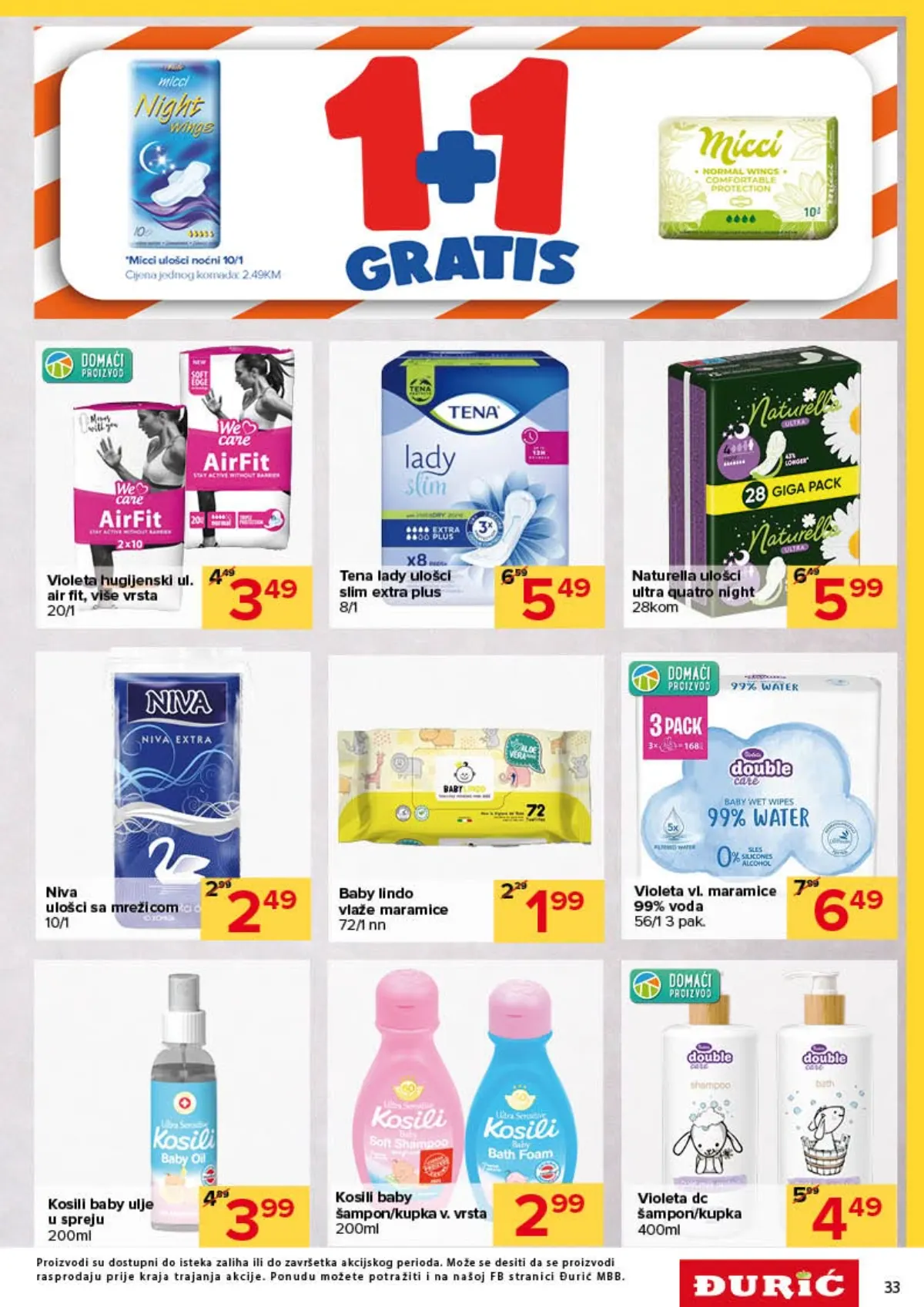 Đurić katalog 08–21.10.2026. – Violeta, Tena Lady, vlažne maramice i ženska higijena
