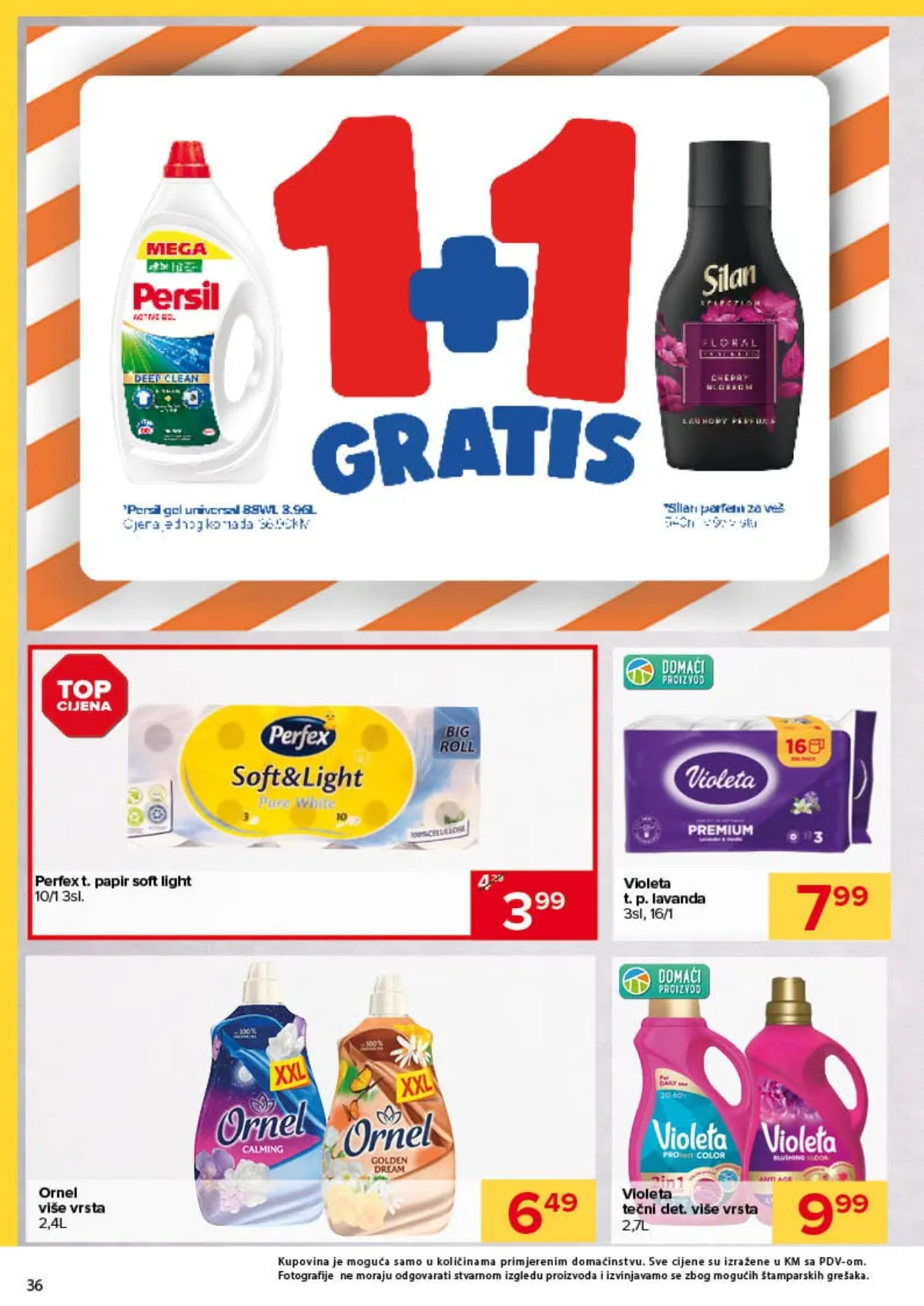 Đurić katalog 08–21.10.2026. – Persil 1+1 gratis, Perfex papir, Violeta i omekšivači