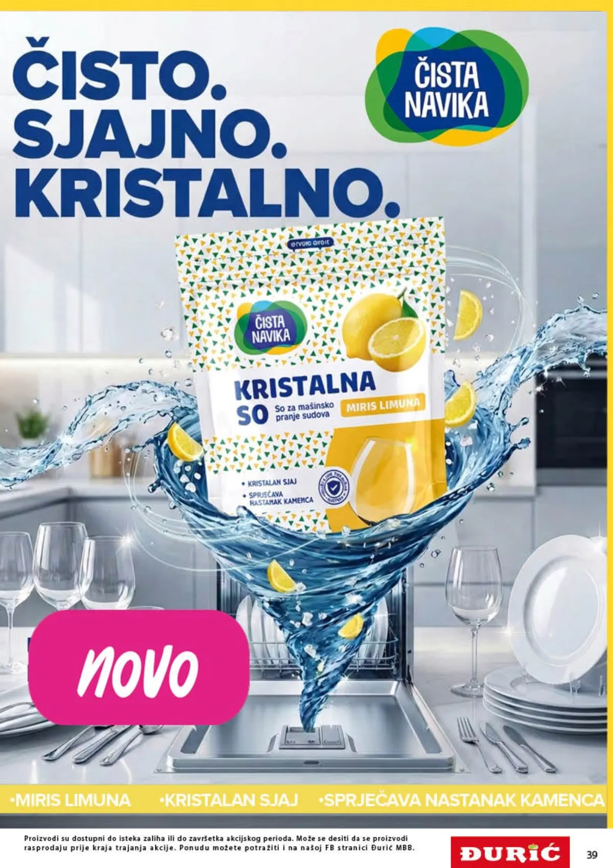 Đurić katalog 08–21.10.2026. – Čista Navika Kristalna sredstva za pranje posuđa