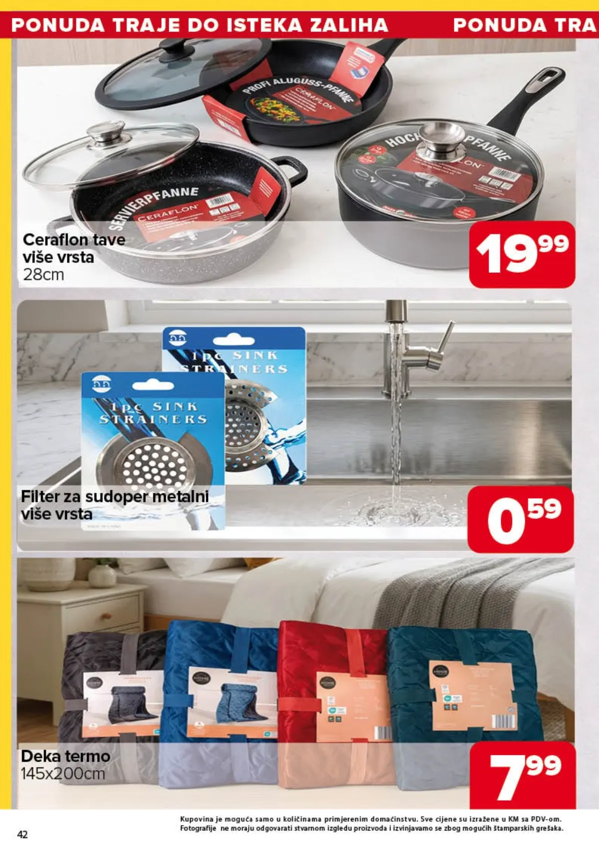 Đurić katalog 08–21.10.2026. – tave, filteri za sudoper, termo deke i kućne potrepštine