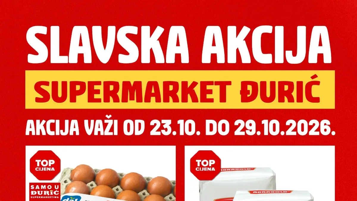 ĐURIĆ slavska akcija od 23. do 29. oktobra: Novi katalog za povoljniju pripremu slave
