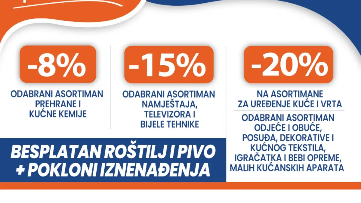 FIS Kućni sajam Ljubuški Brčko Doboj 15. i 16.05.2026 – popusti do 40 posto na namještaj, tehniku i vrt
