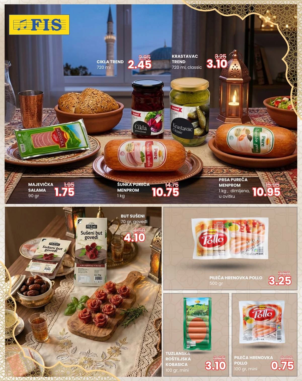 FIS Ramazanska ponuda prehrambeni proizvodi i pića na sniženju do 09. marta 2026