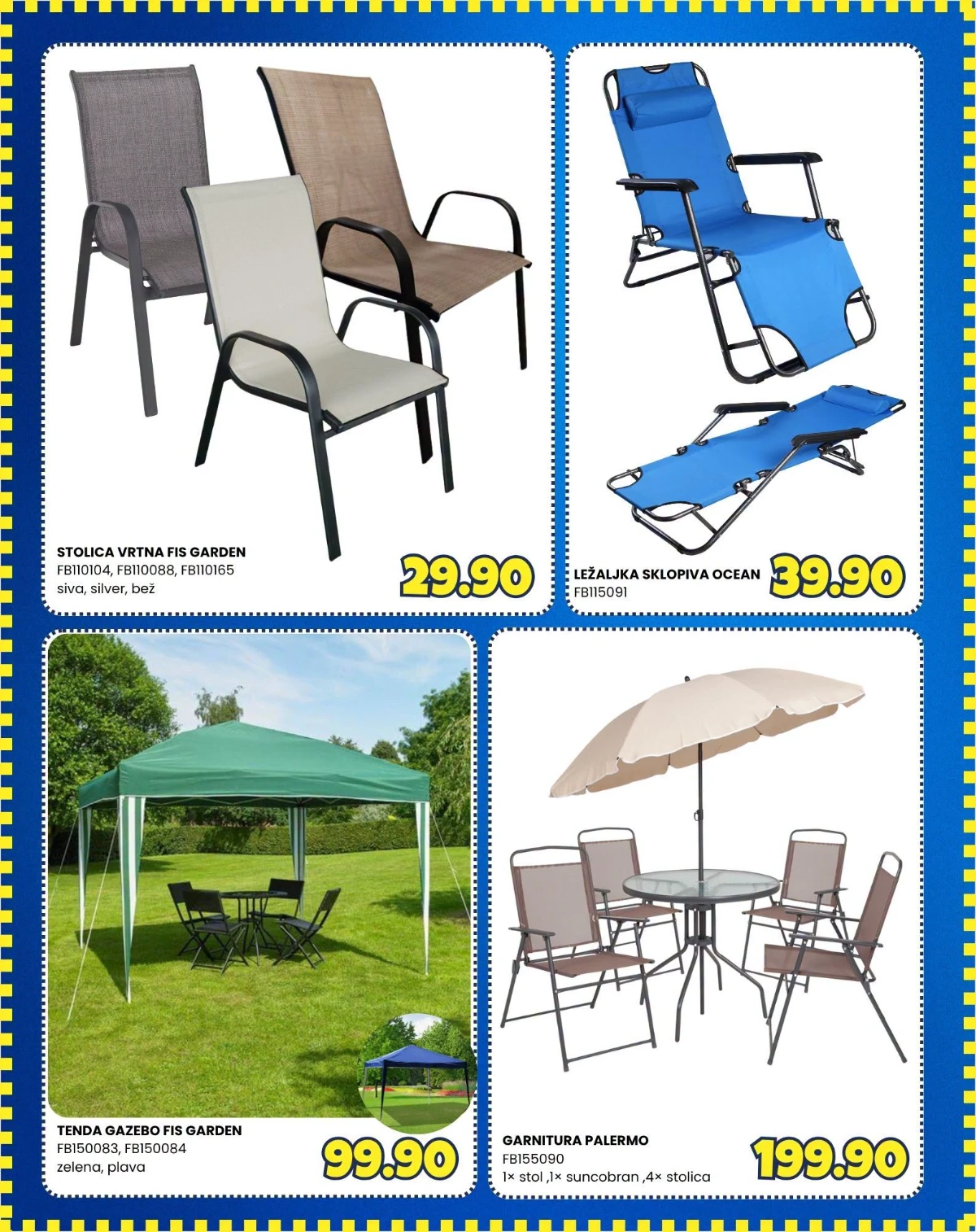 FIS vikend akcija – vrtni namještaj, gazebo tende i garniture za dvorište po sniženim cijenama