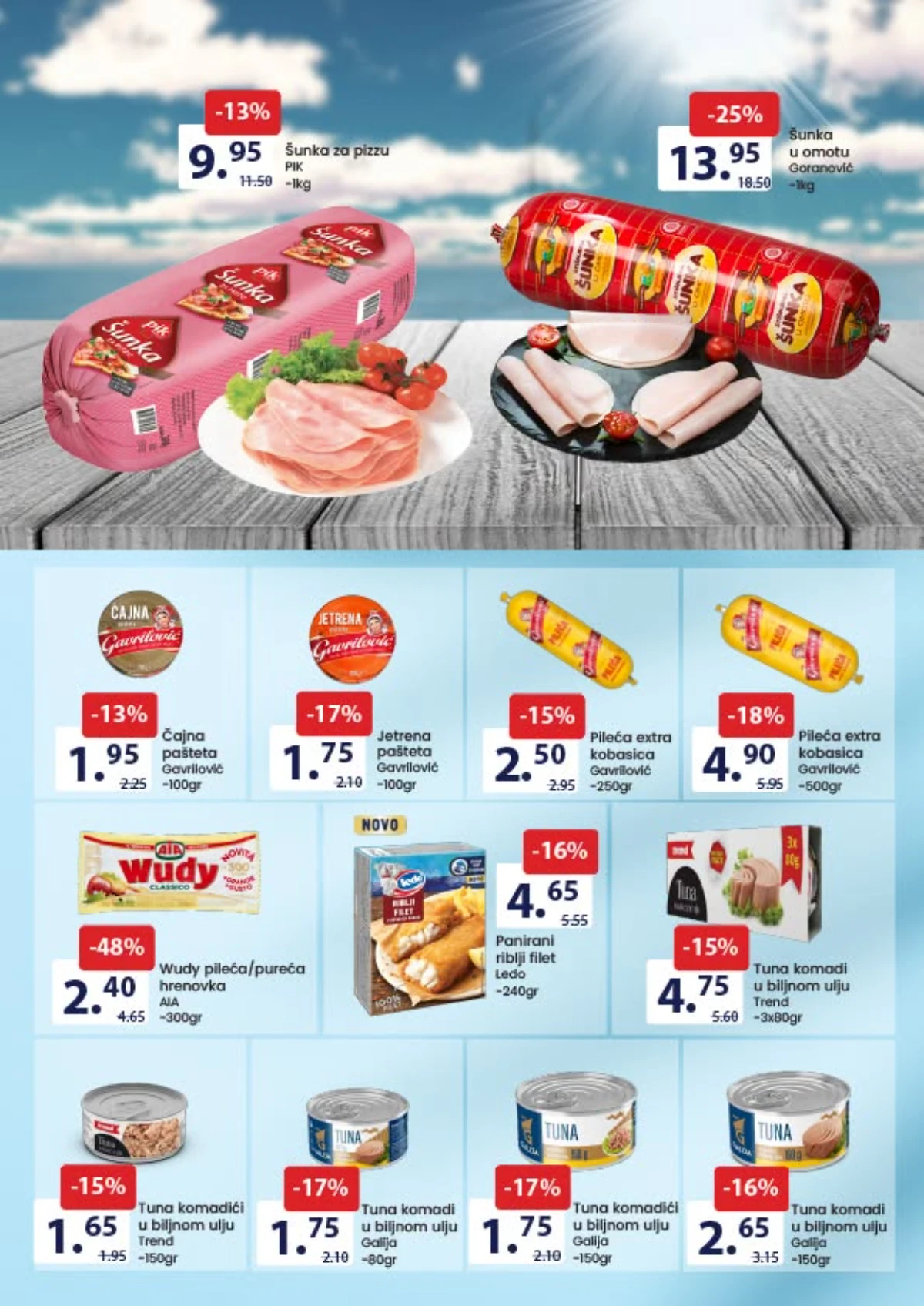 FIS šunke, paštete, riba i konzervirani proizvodi na akciji do 14.07.2026