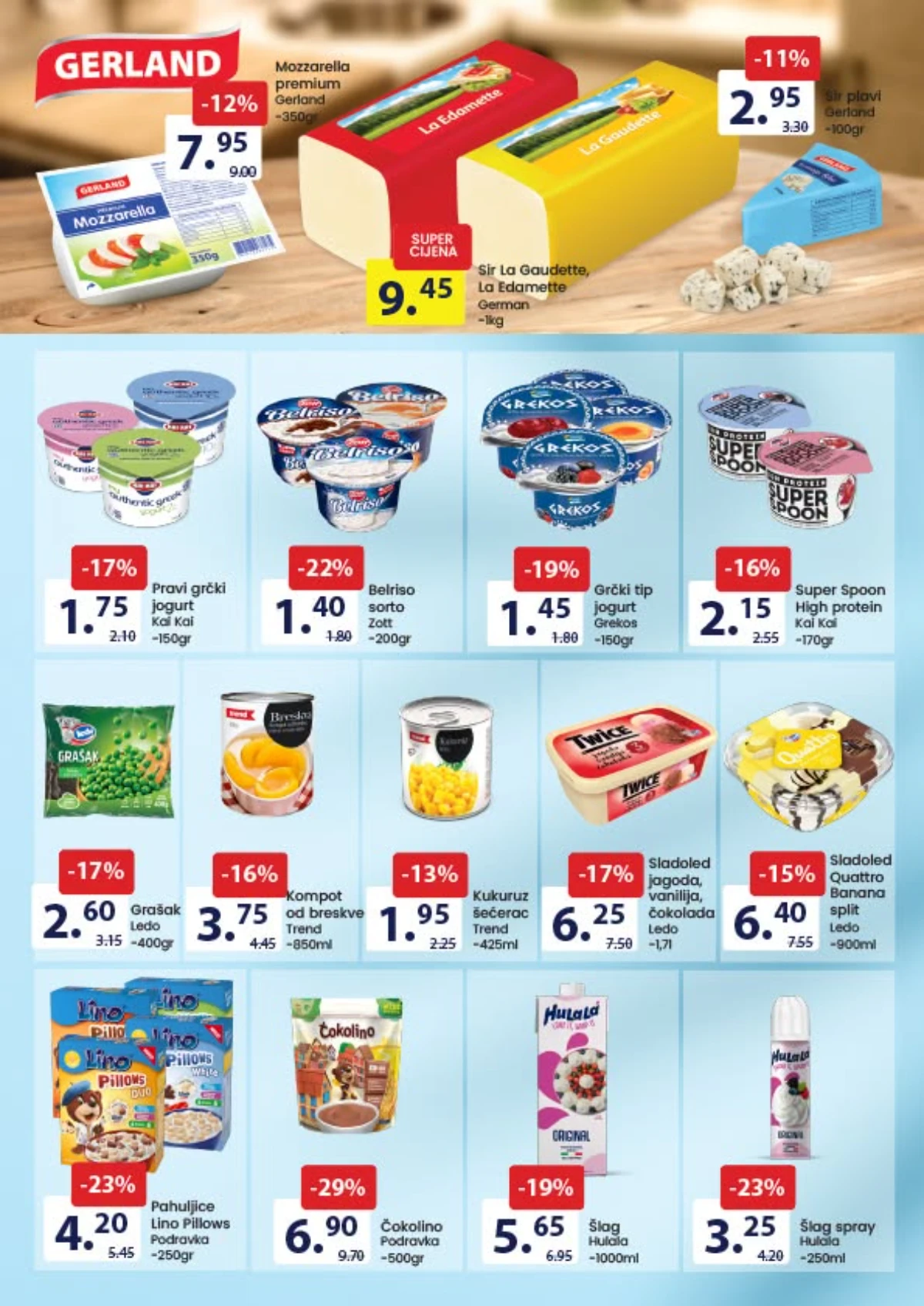 FIS mliječni proizvodi, smrznuti program i namirnice na akciji do 14.07.2026