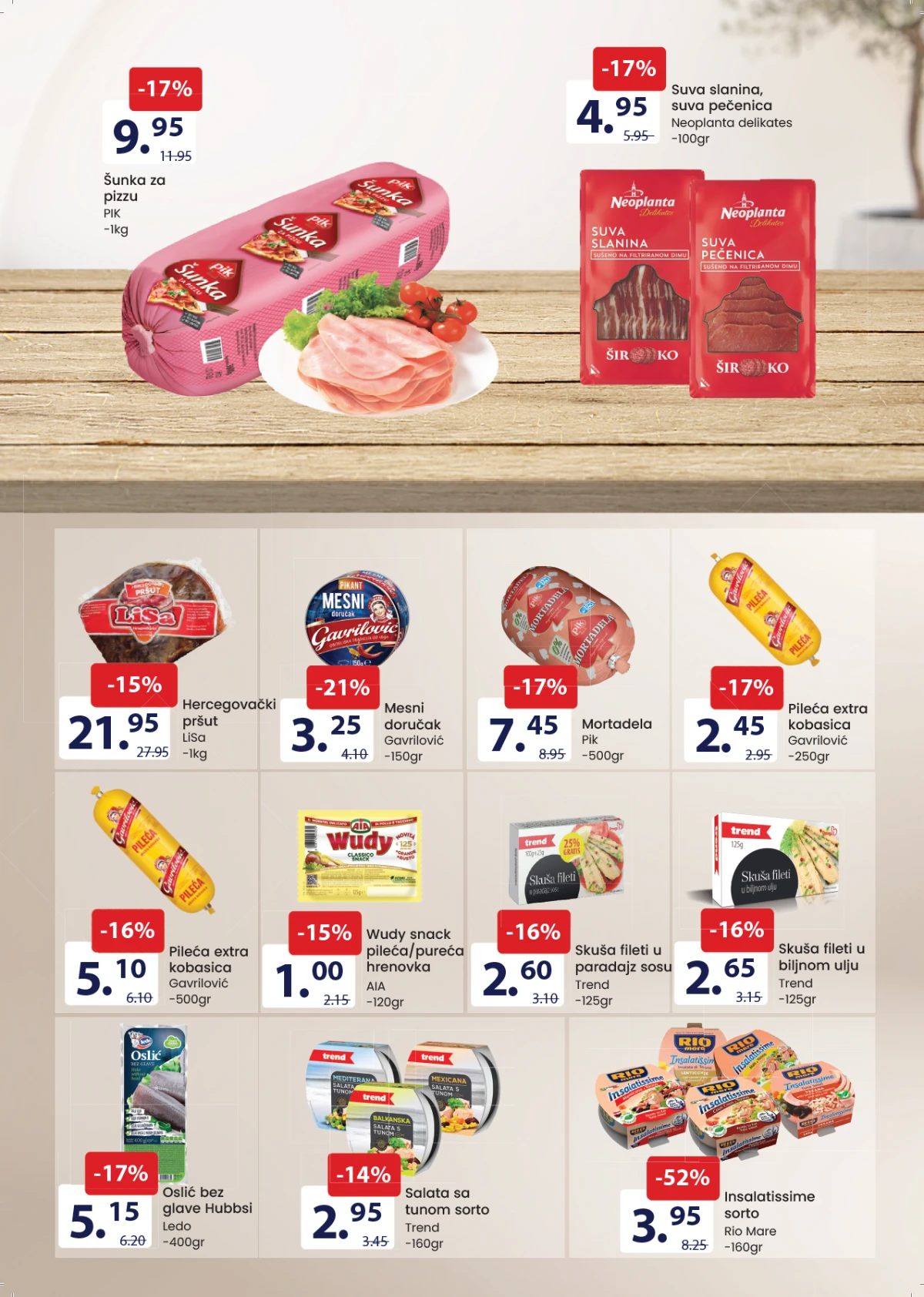 FIS akcija – šunka, slanina i mesni doručak na sniženju