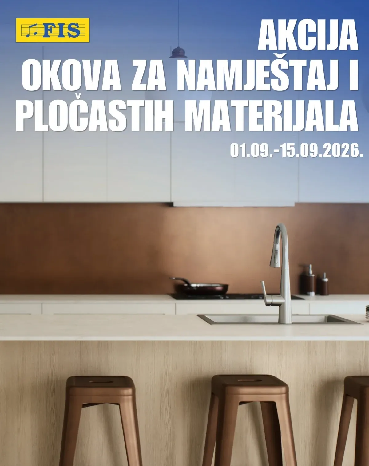 FIS akcija okova za namještaj i pločastih materijala od 01.09. do 15.09.2026.