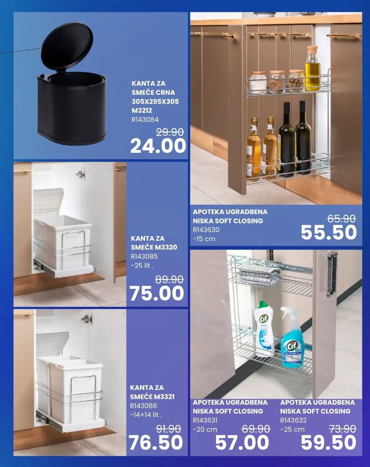 FIS kante za smeće i ugradbene kuhinjske apoteke na akciji do 15.09.2026.