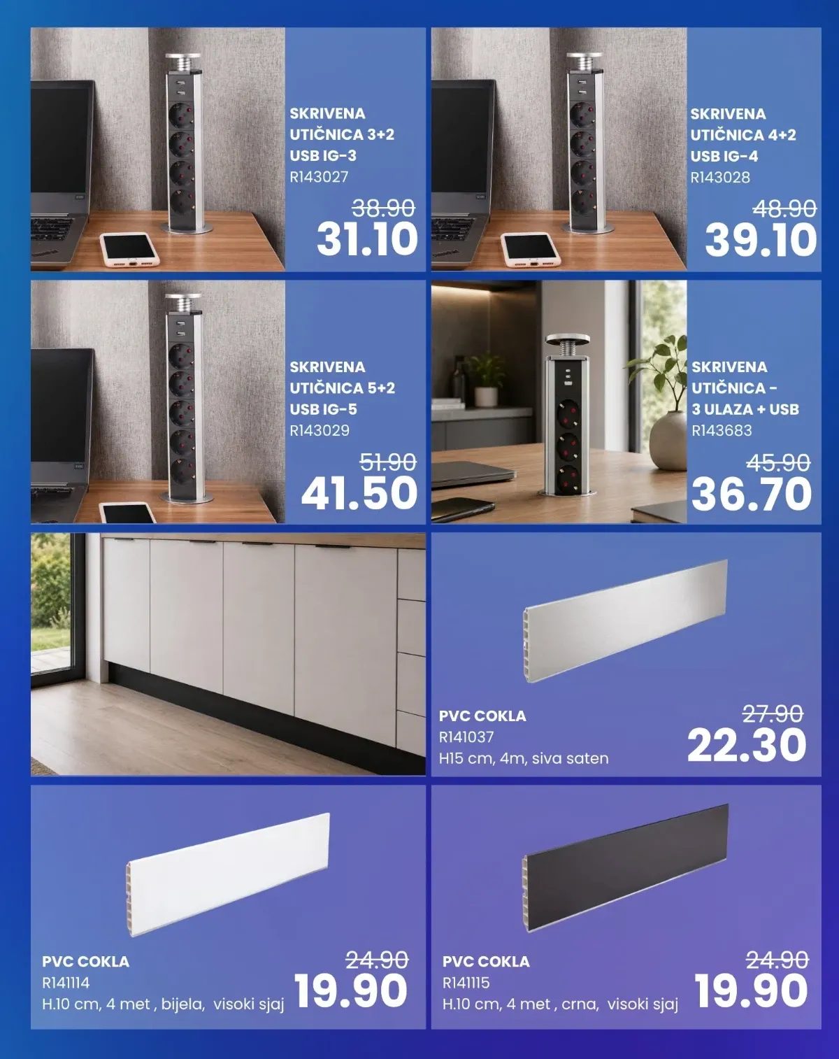 FIS skrivene utičnice sa USB priključcima i PVC cokle do 15.09.2026.