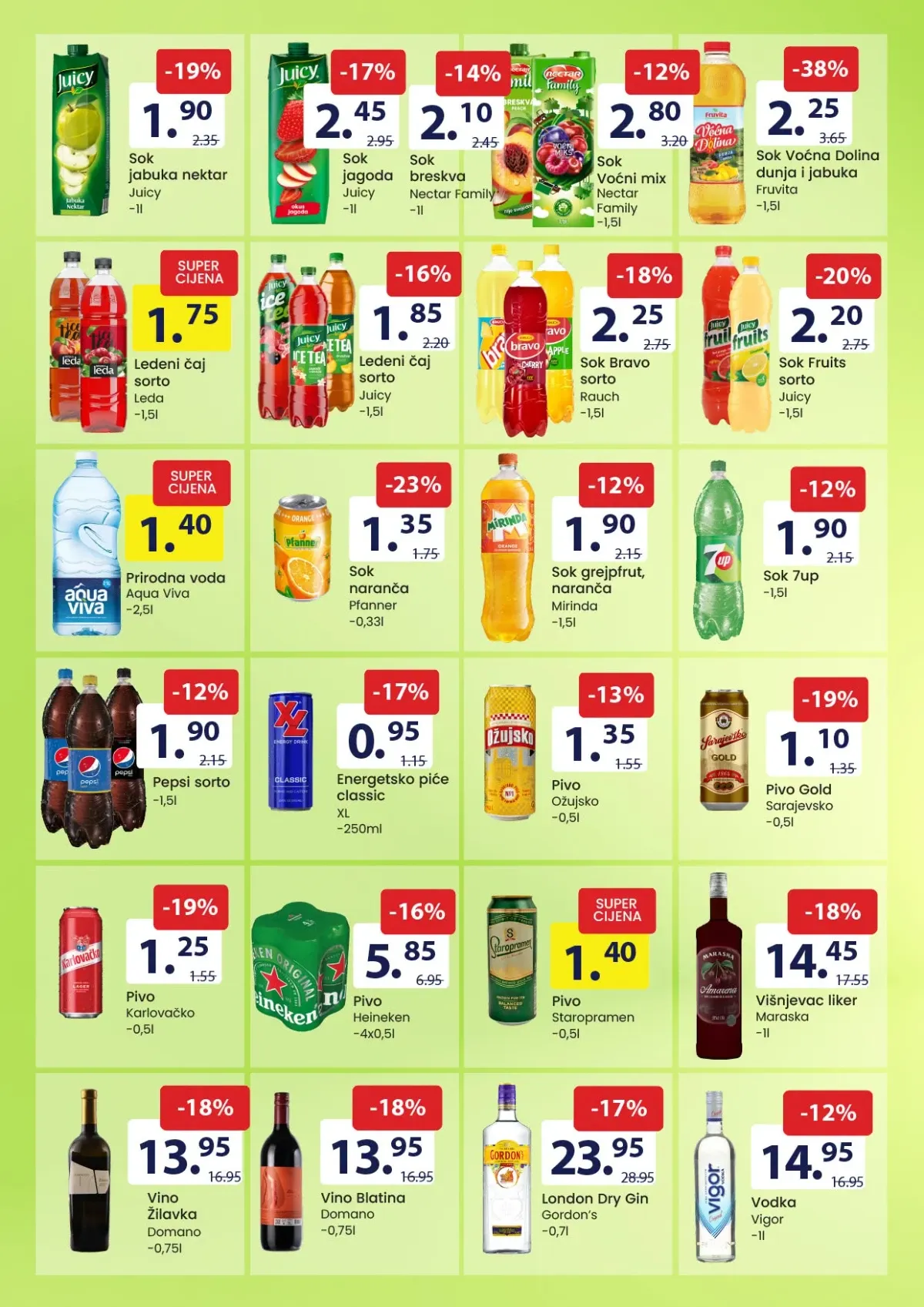FIS akcija na sokove, ledene čajeve, vodu, energetska pića i alkoholna pića