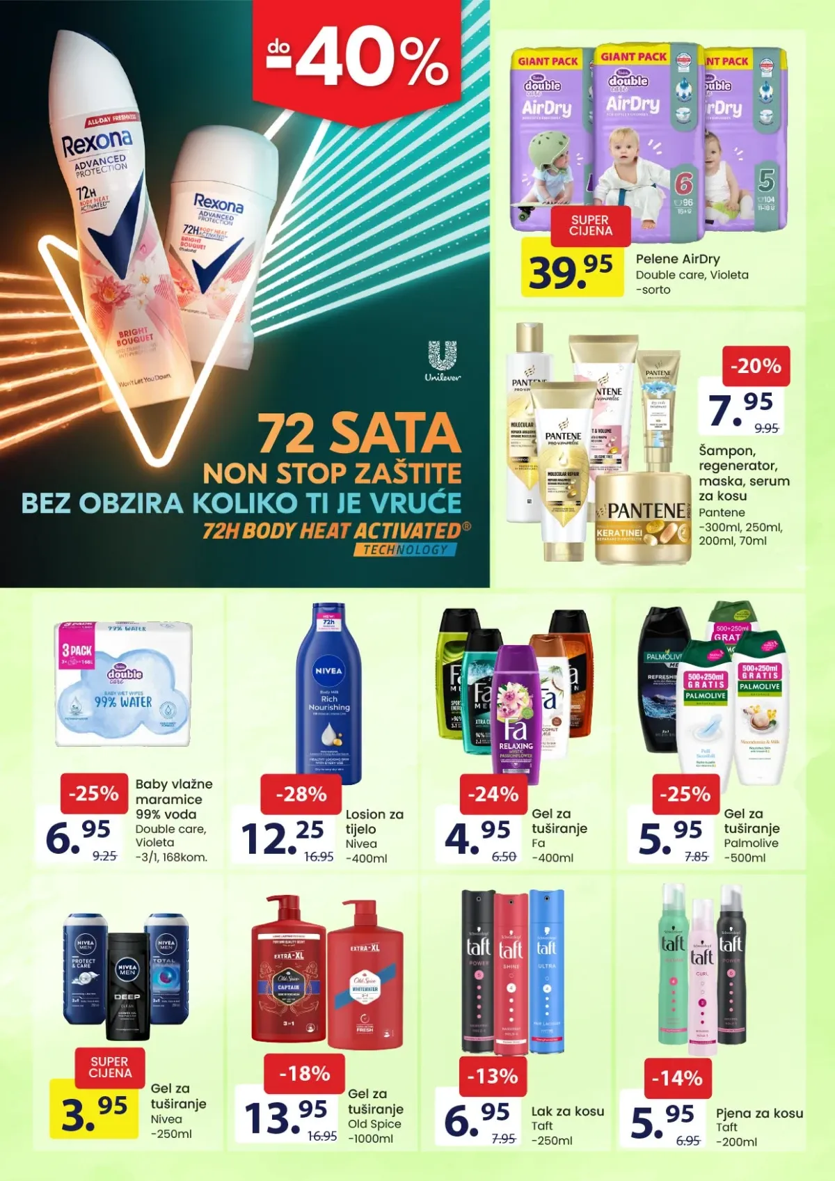 FIS akcija na Rexona, pelene, šampone, gelove za tuširanje i proizvode za kosu