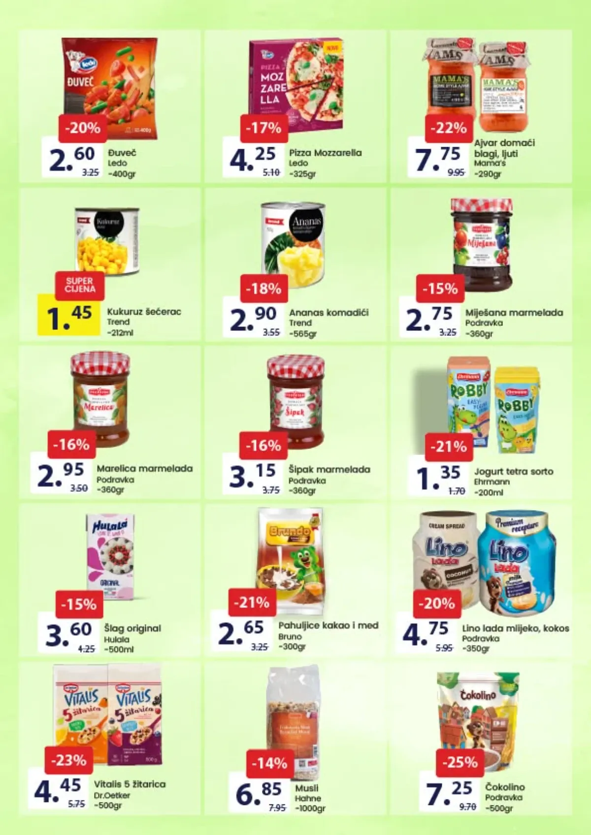 FIS katalog, stranica 5 – Čokolino, Vitalis žitarice i domaći ajvar na akciji