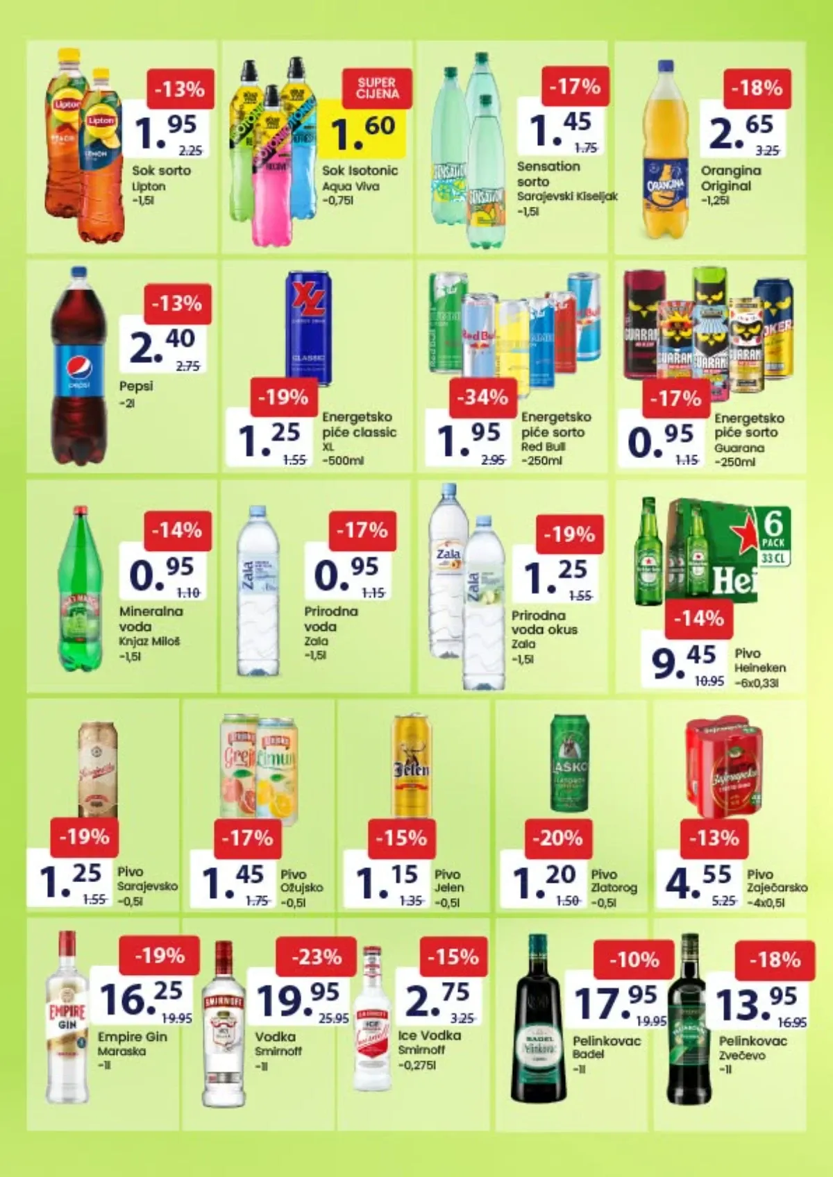 FIS katalog, stranica 11 – Red Bull energetsko piće, Smirnoff vodka i Zlatorog pivo na akciji
