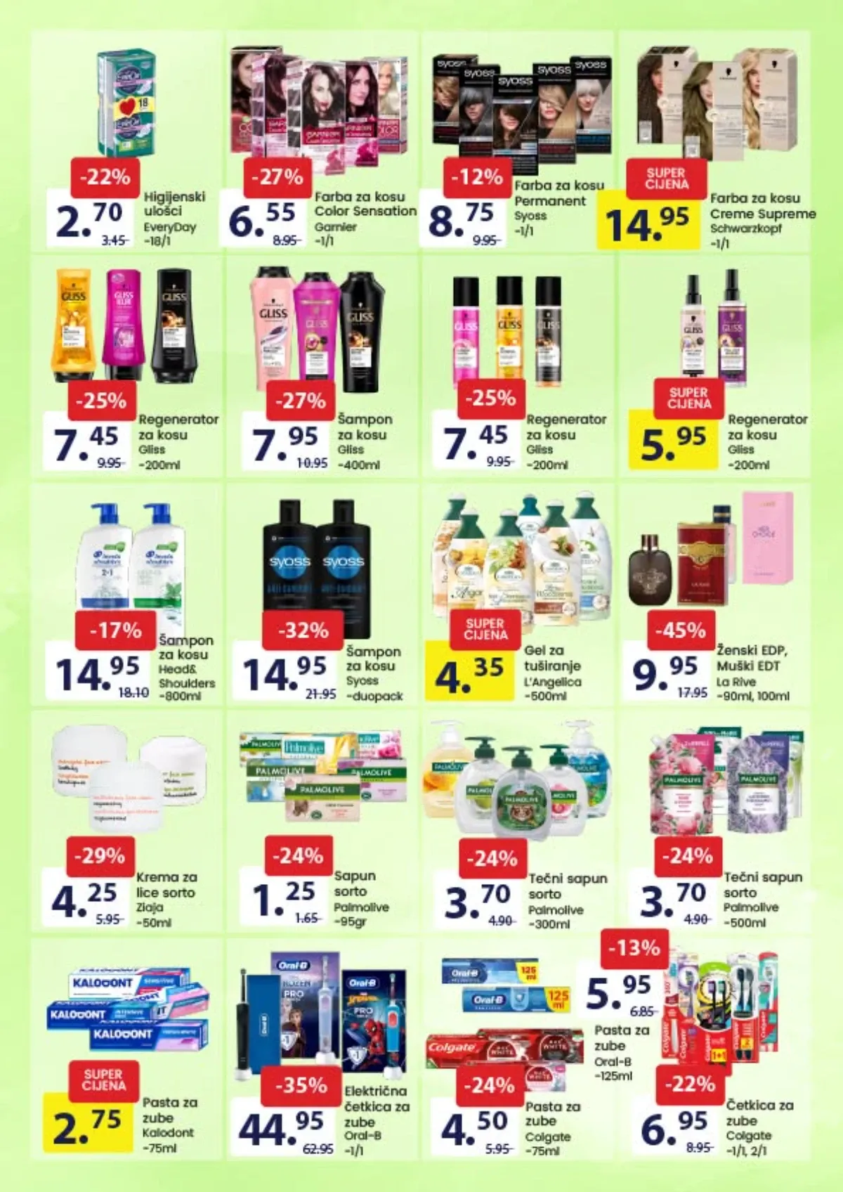 FIS katalog, stranica 13 – La Rive parfemi, Oral-B električna četkica i Syoss šampon na akciji