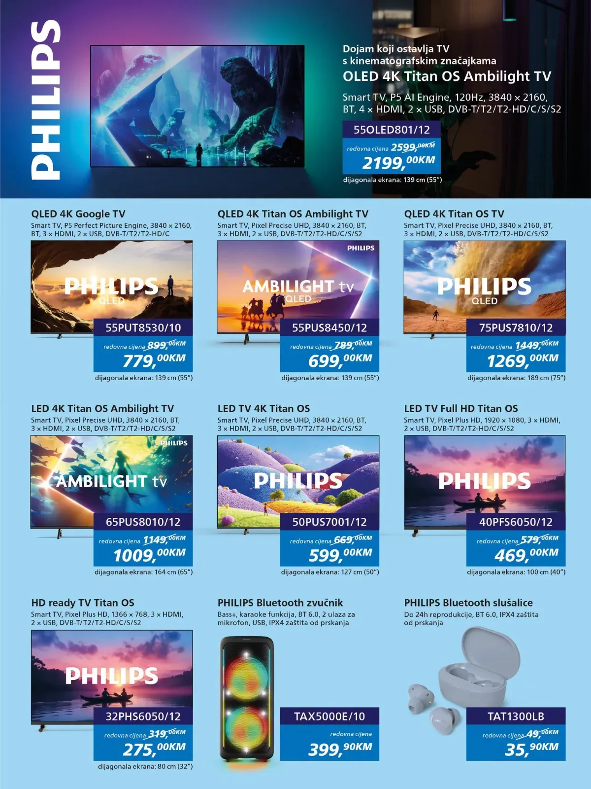 FIS katalog – Philips televizori, zvučnici i slušalice na akciji