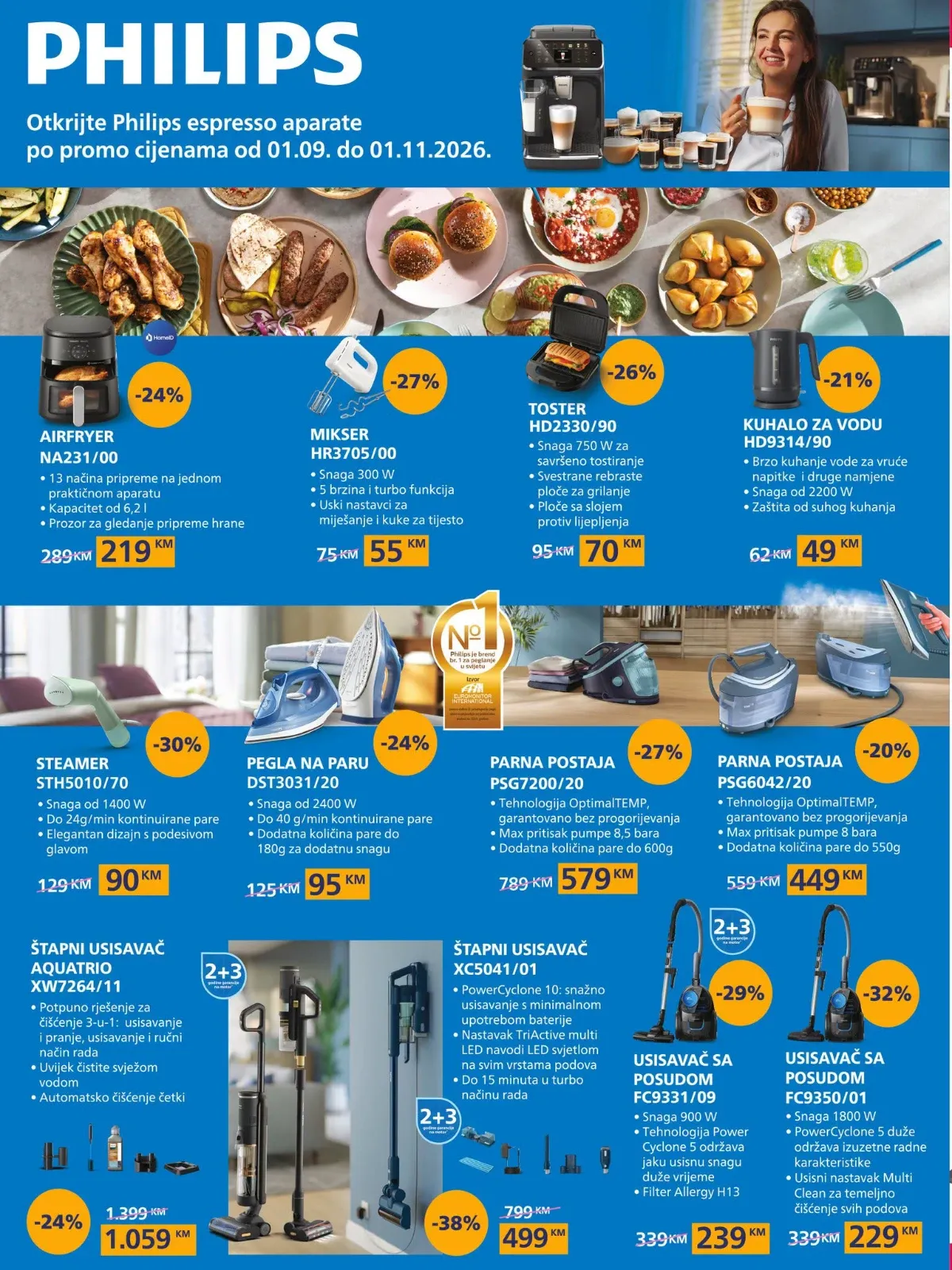 FIS katalog – Philips kućanski aparati, usisivači i parne postaje na akciji