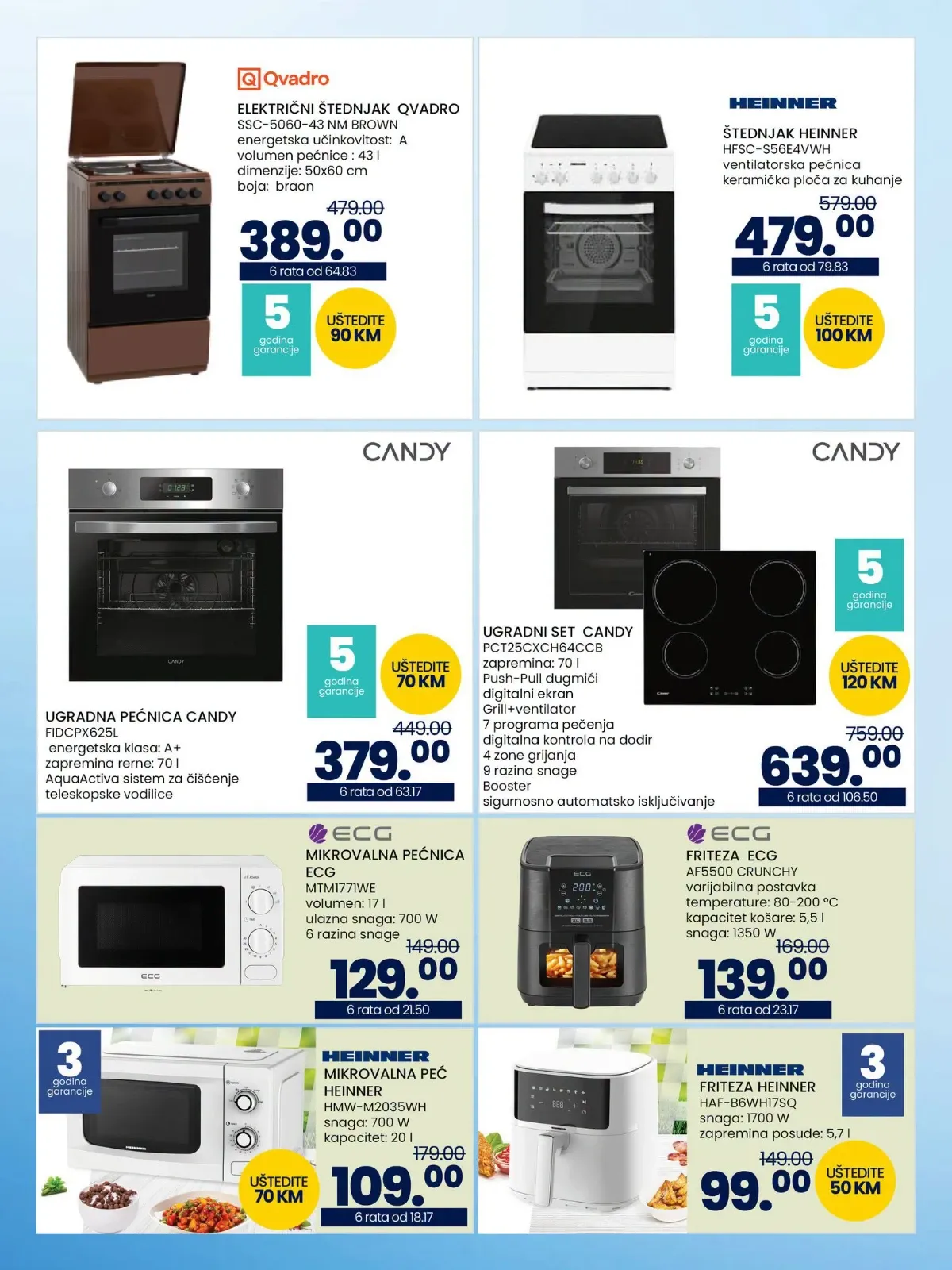 FIS katalog – štednjaci, pećnice, mikrovalne i friteze na akciji