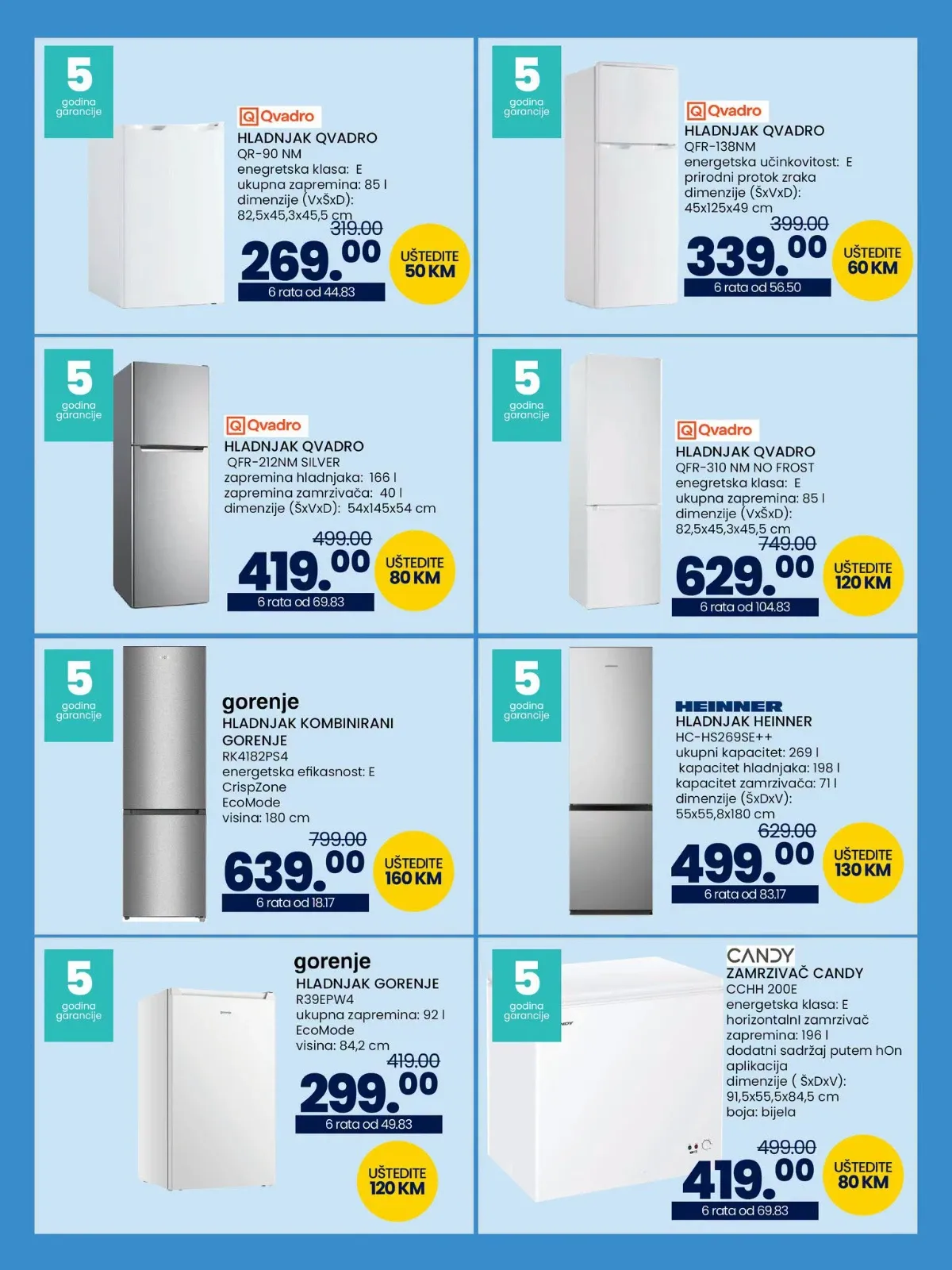 FIS katalog – hladnjaci Gorenje, Quadro i Heinner na akciji