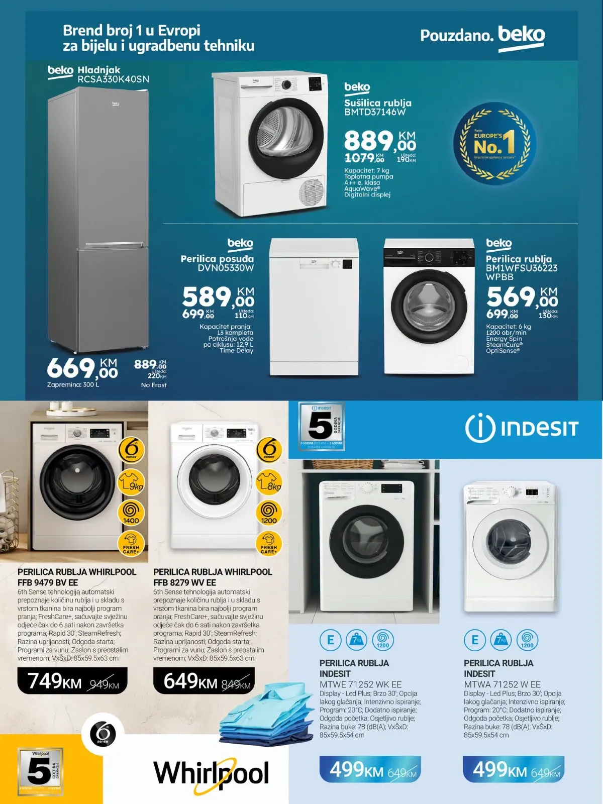 FIS katalog – Beko, Whirlpool i Indesit bijela tehnika na akciji