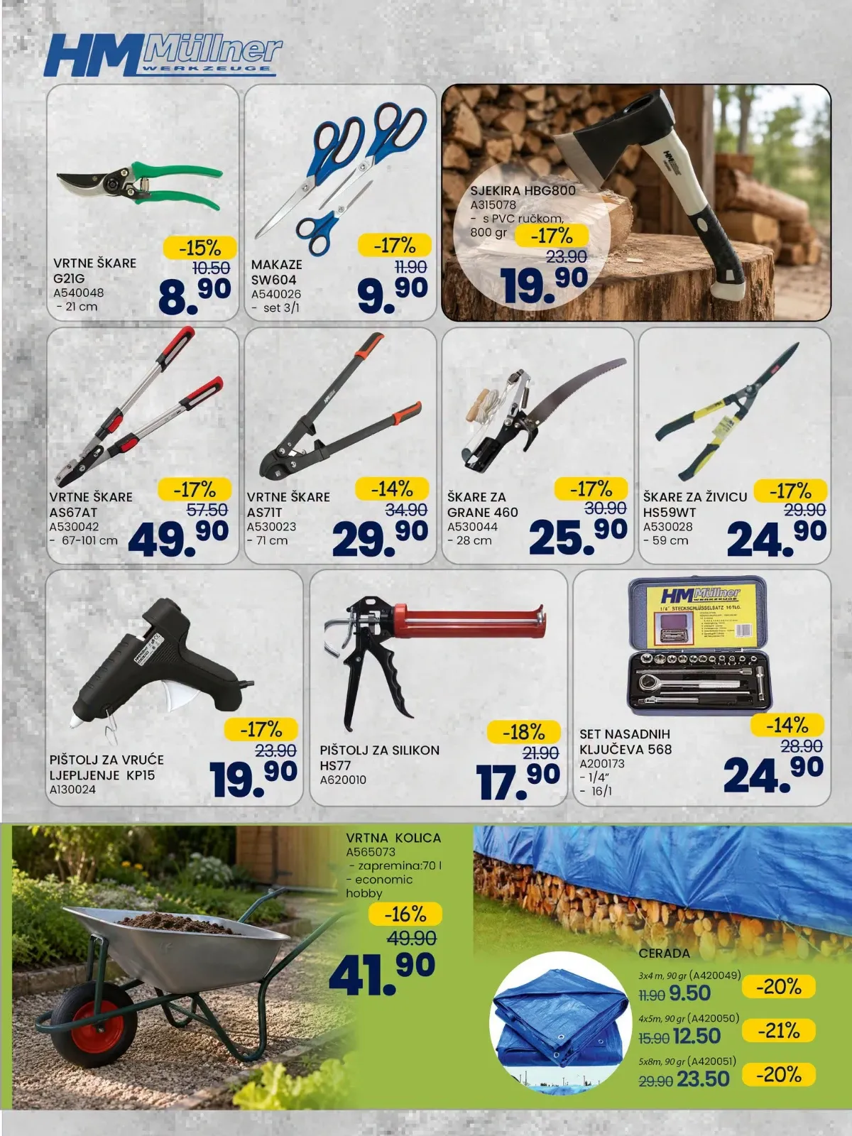 FIS katalog – vrtni alati, makaze, sjekire i kolica na akciji