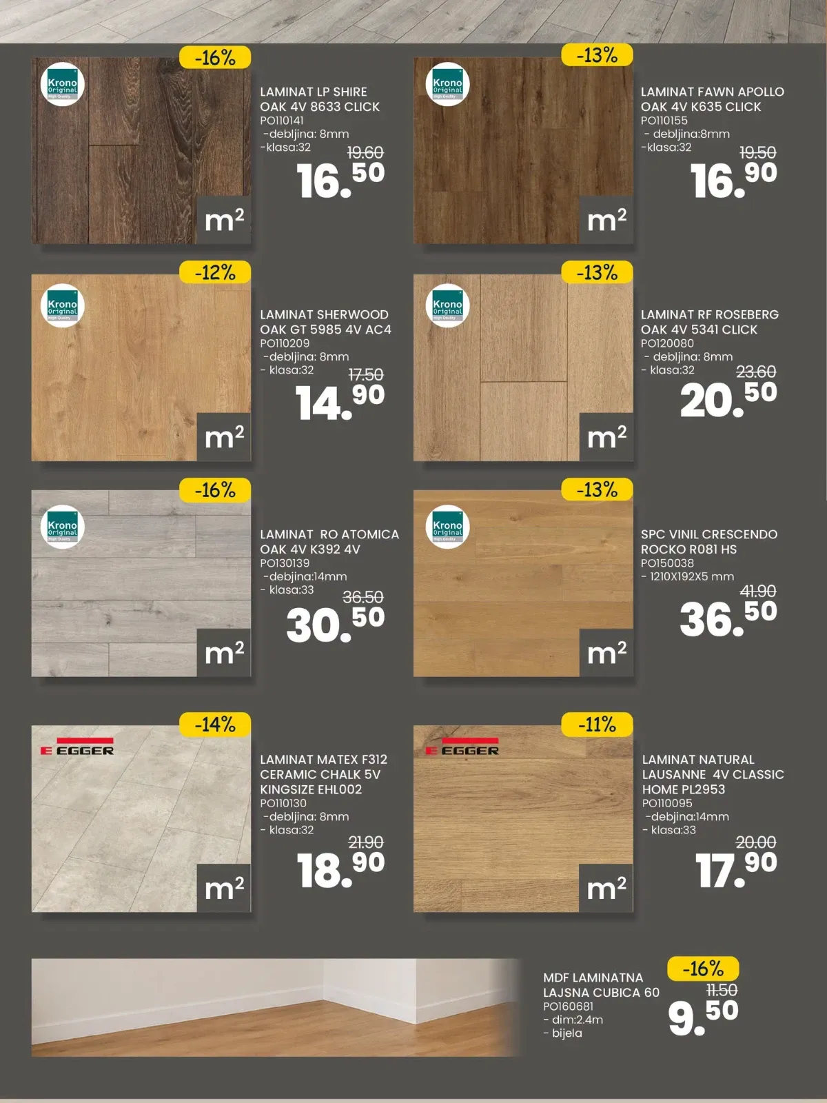 FIS katalog – laminati, SPC vinil i lajsne na akciji do 30.09.2026.