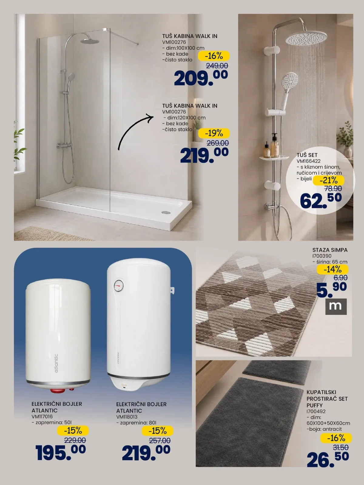 FIS katalog – tuš kabine, bojleri i kupatilska oprema na akciji