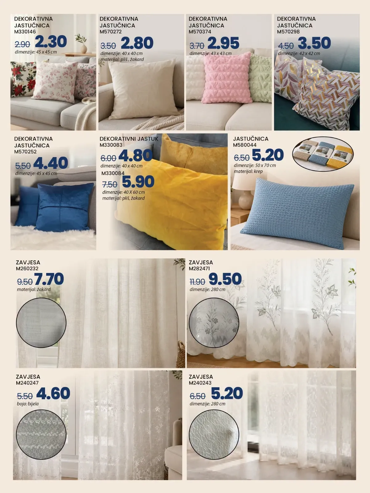 FIS katalog – dekorativni jastuci i zavjese na akciji