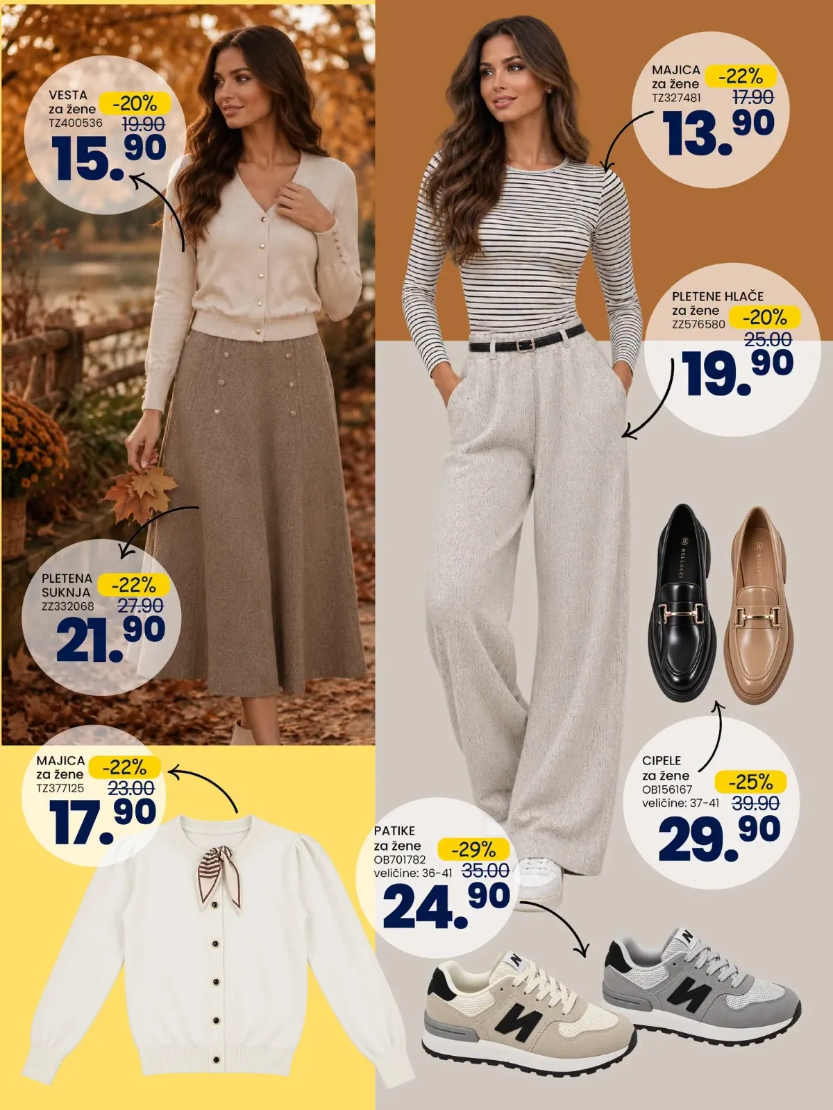 FIS katalog – ženske veste, majice, hlače, suknje i obuća na akciji