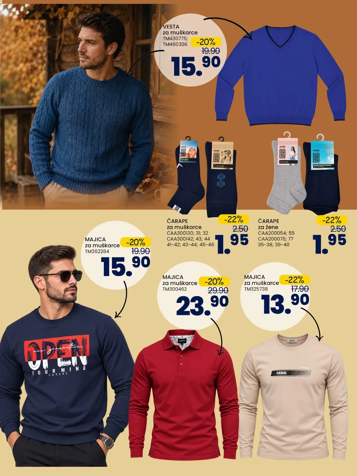 FIS katalog – muške veste, majice i čarape na akciji do 30.09.2026.