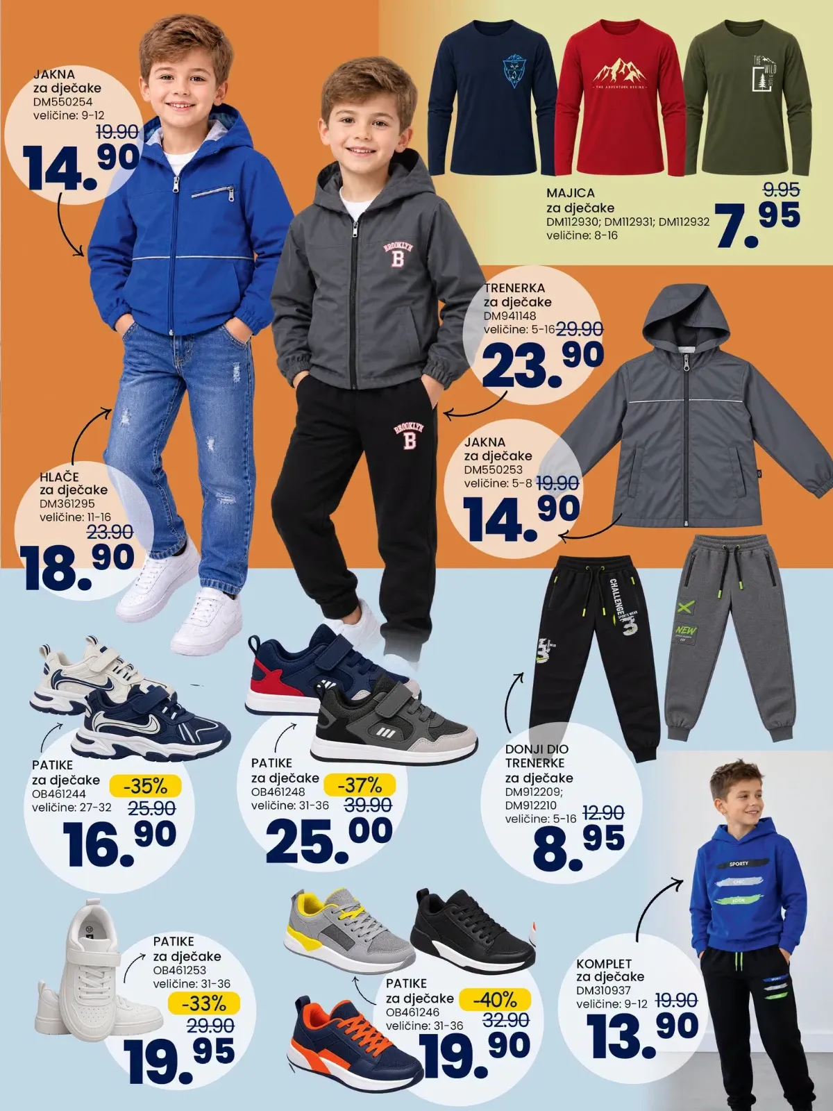 FIS katalog – jakne, trenerke, majice i patike za dječake na akciji