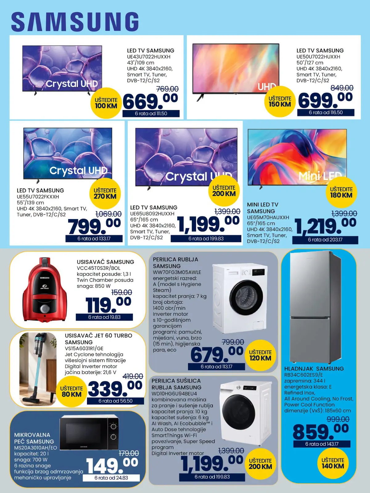 FIS katalog – Samsung televizori, veš mašine, hladnjaci i usisivači