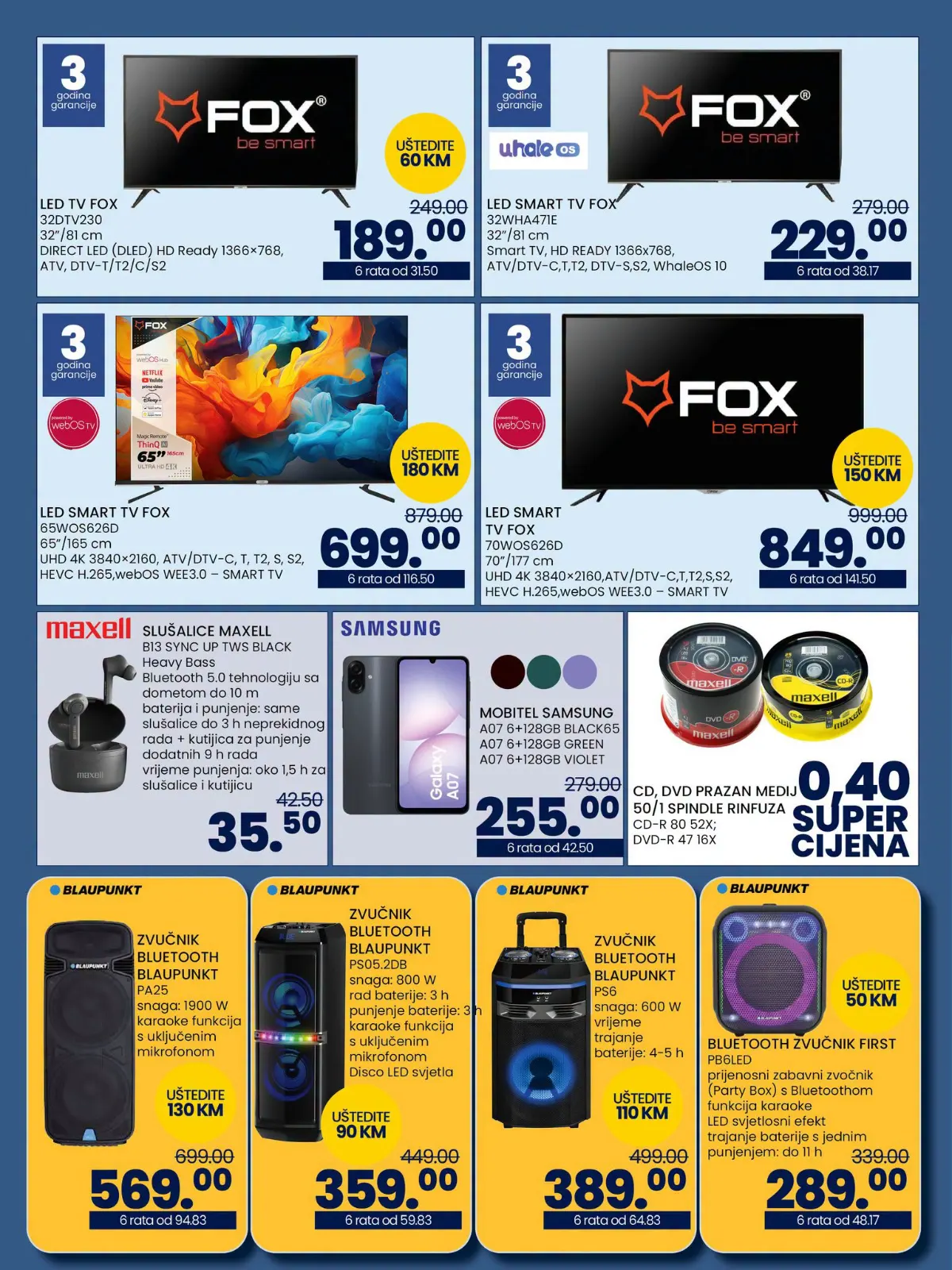 FIS katalog – FOX televizori, zvučnici i elektronski uređaji