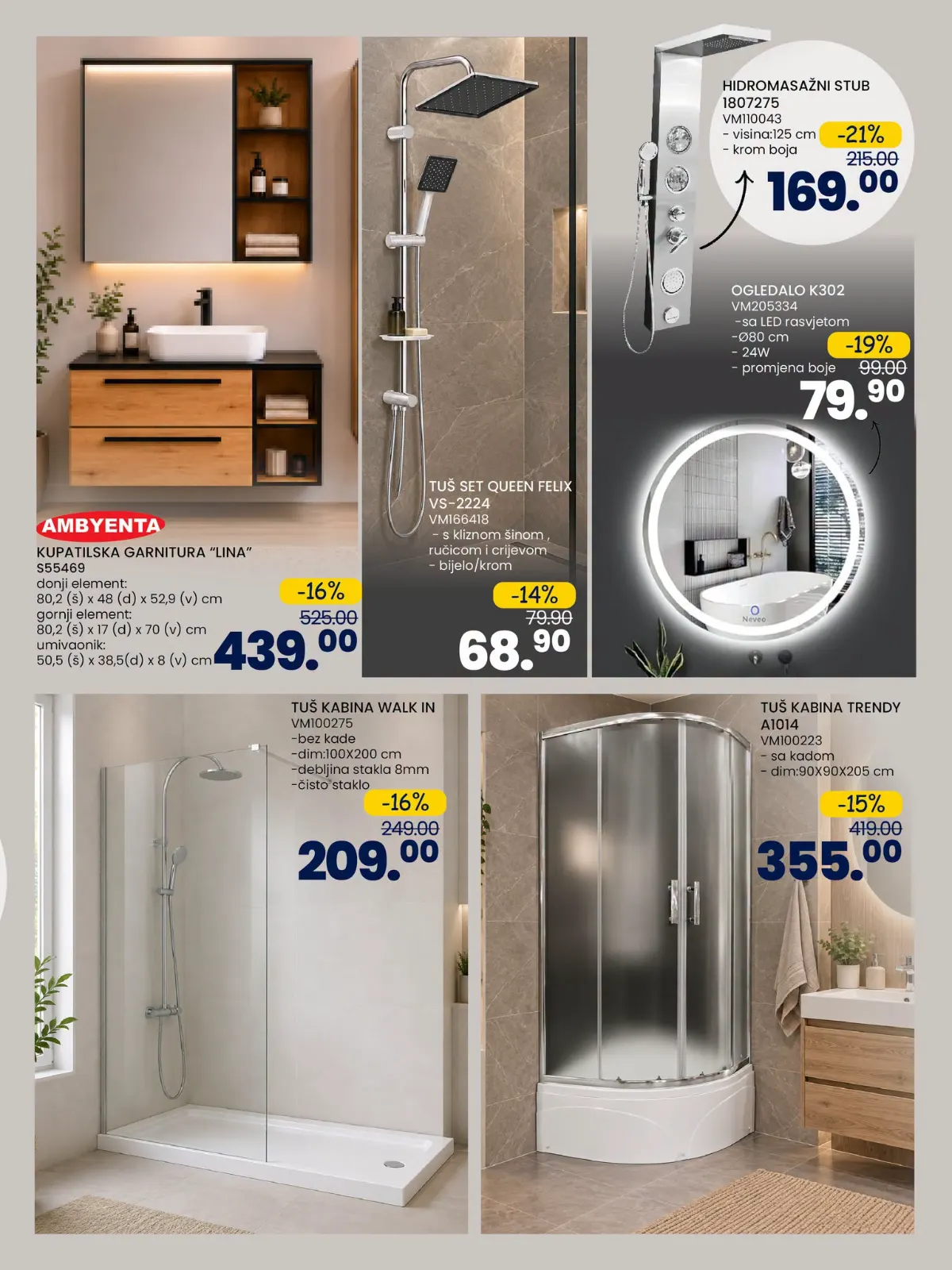 FIS katalog – tuš kabine, tuš sistemi i kupatilska oprema