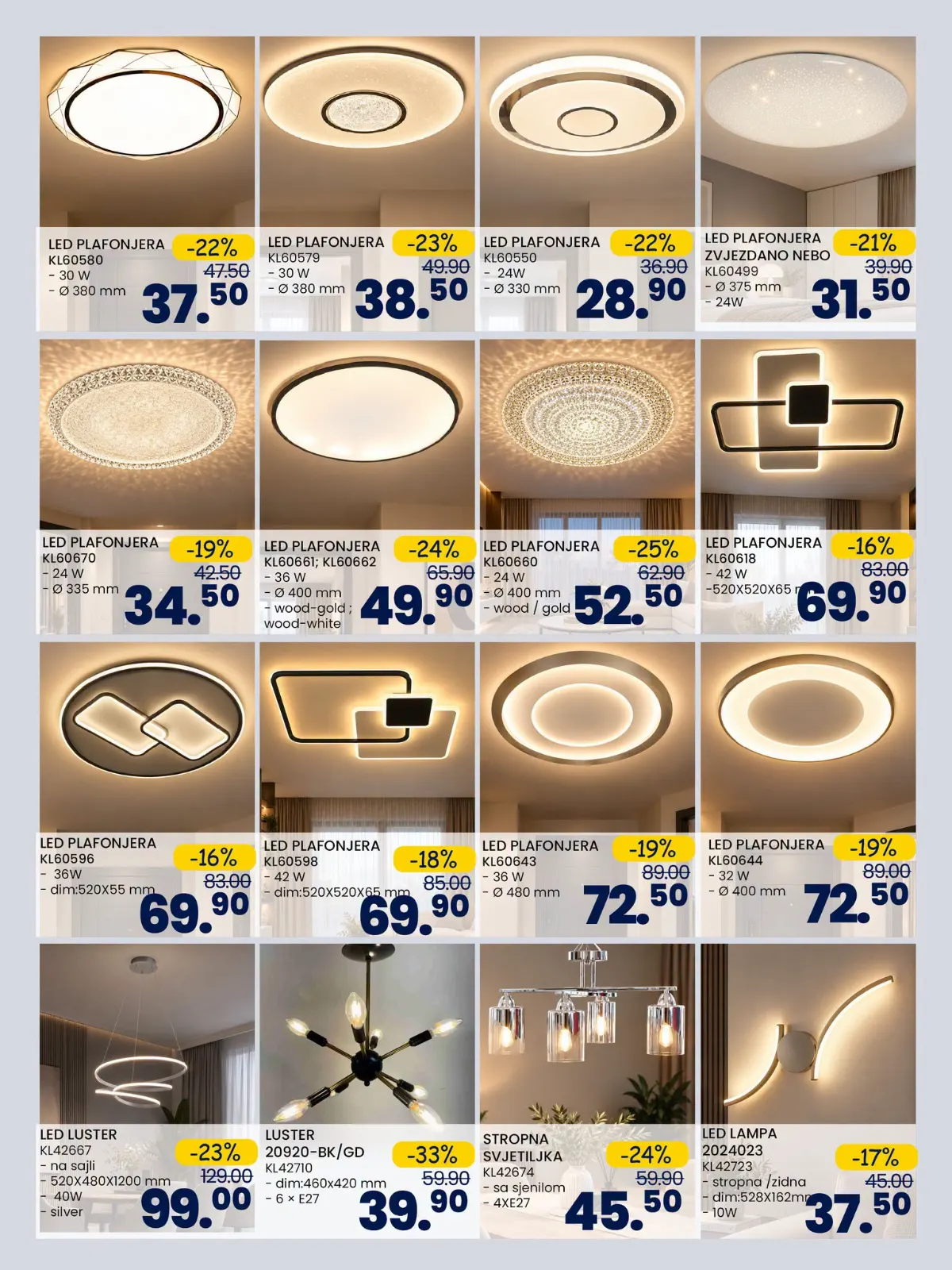 FIS katalog – plafonjere, LED rasvjeta i lampe