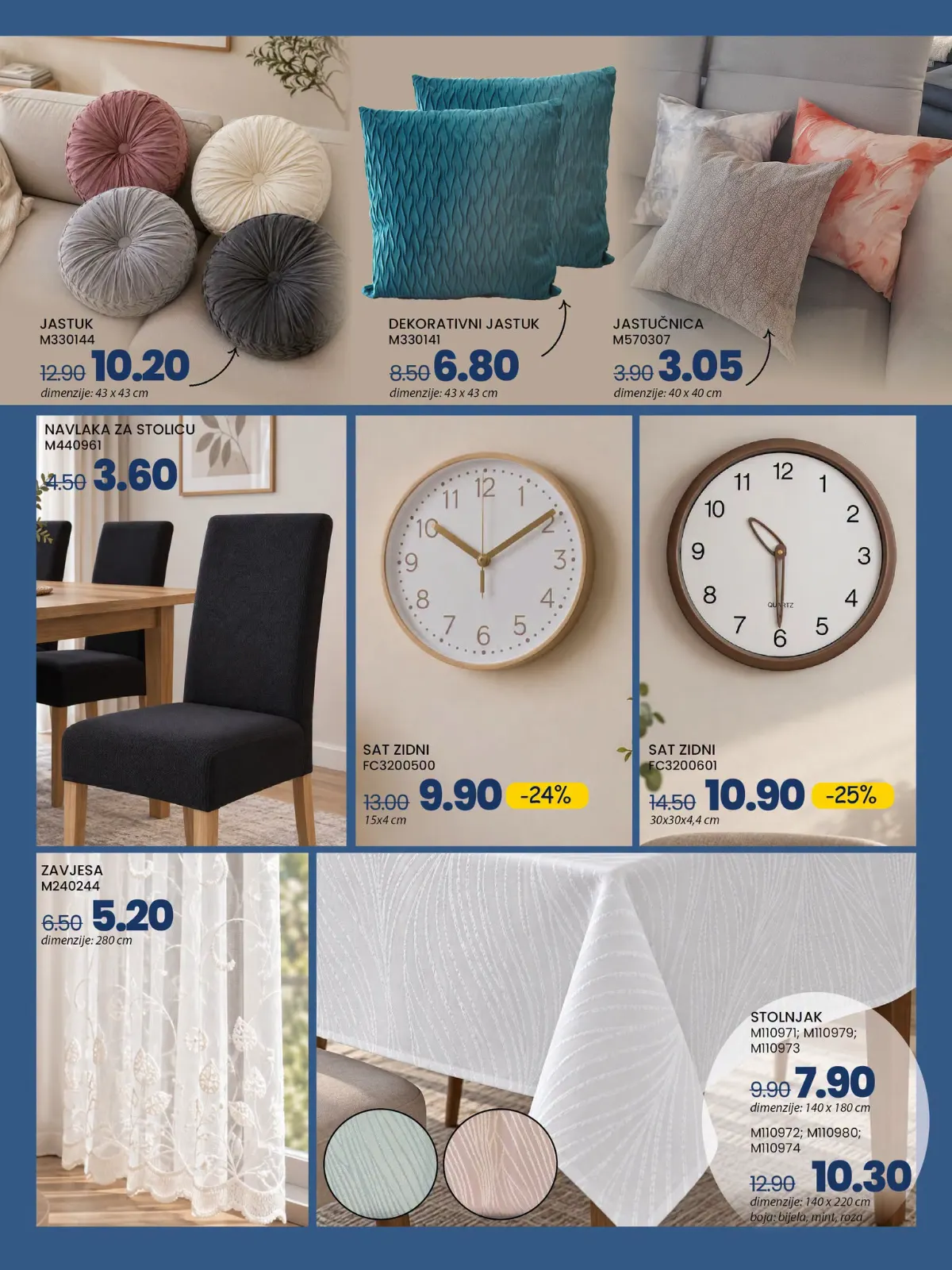 FIS katalog – dekorativni jastuci, satovi, stolice i zavjese
