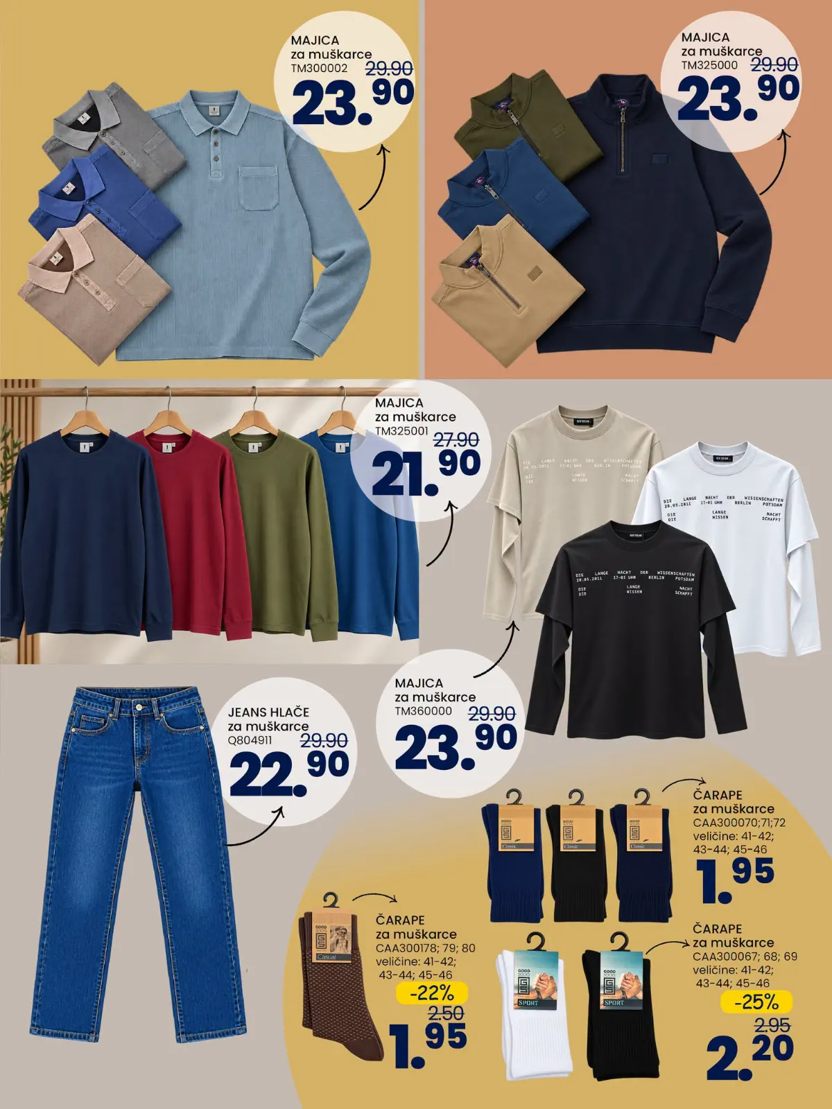 FIS katalog – muške košulje, majice, džemperi i farmerke