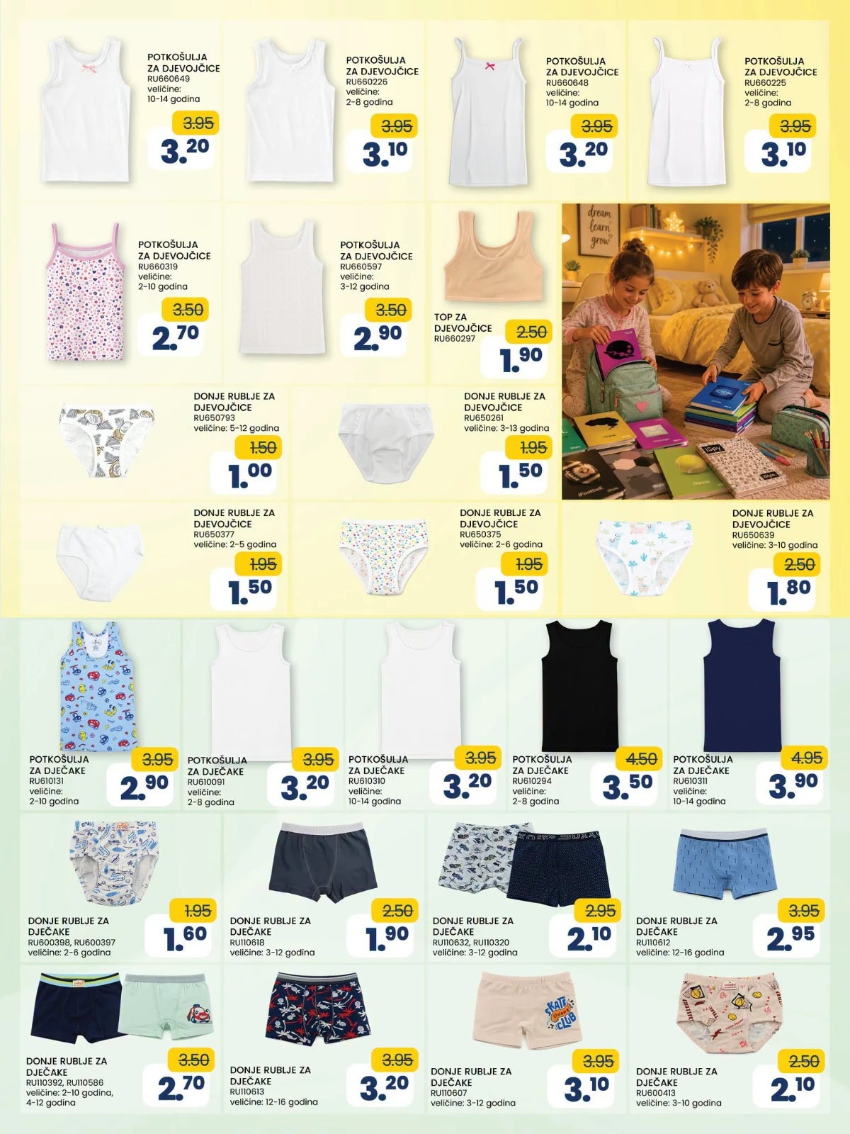 FIS Back to School do 13.09.2026. – potkošulje, topovi i donje rublje za djevojčice i dječake