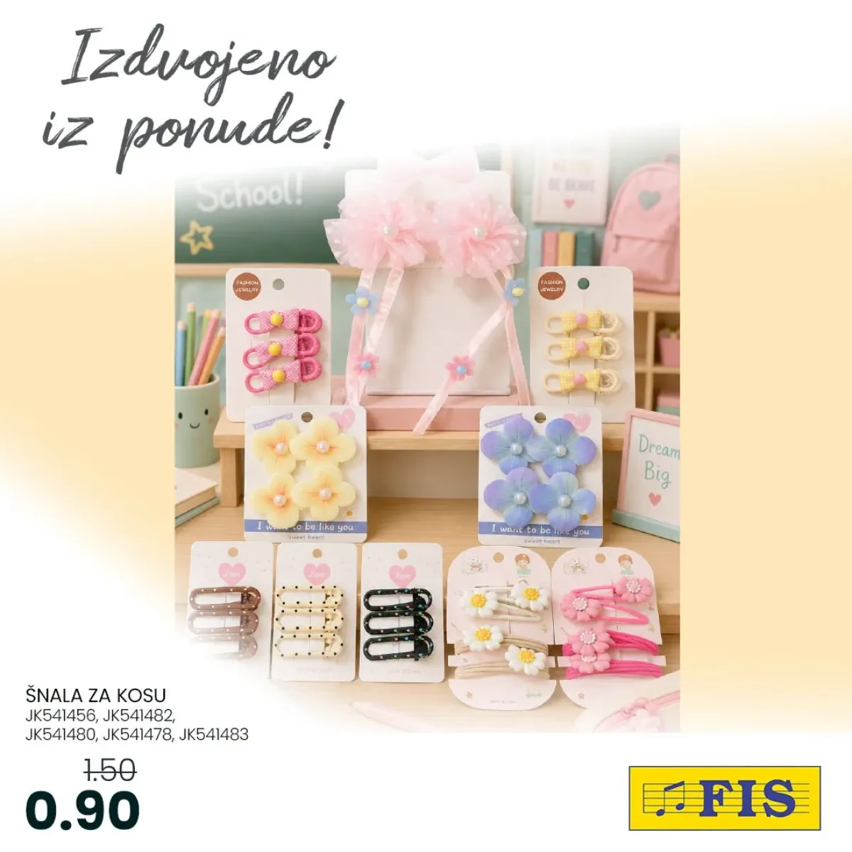 FIS izdvojena ponuda – ukrasne šnale i dodaci za kosu