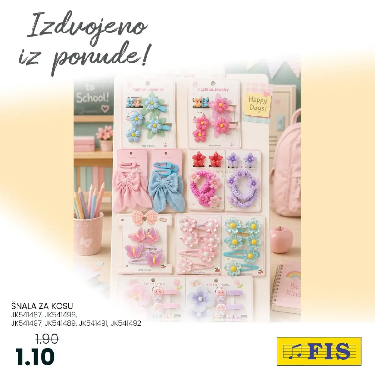 FIS izdvojena ponuda – ukrasne šnale, gumice i dodaci za kosu