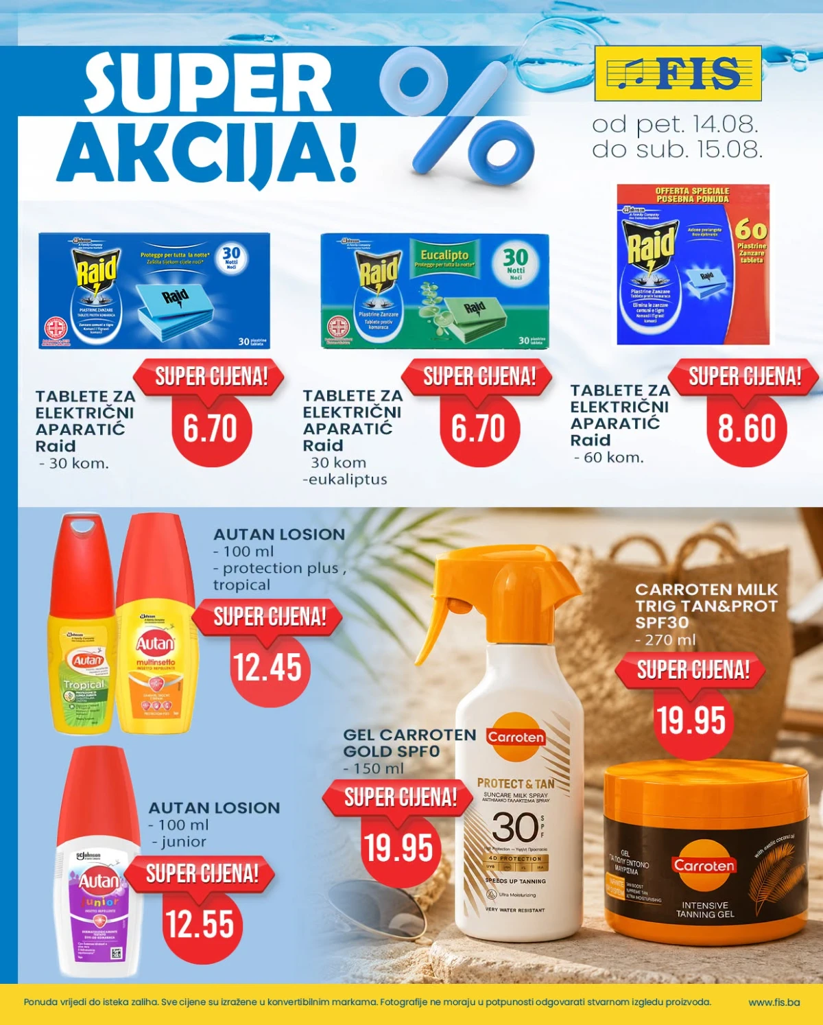 FIS SUPER AKCIJA do 15.08.2026. – dinja, bijelo grožđe, teleća rebra i sir po super cijenama