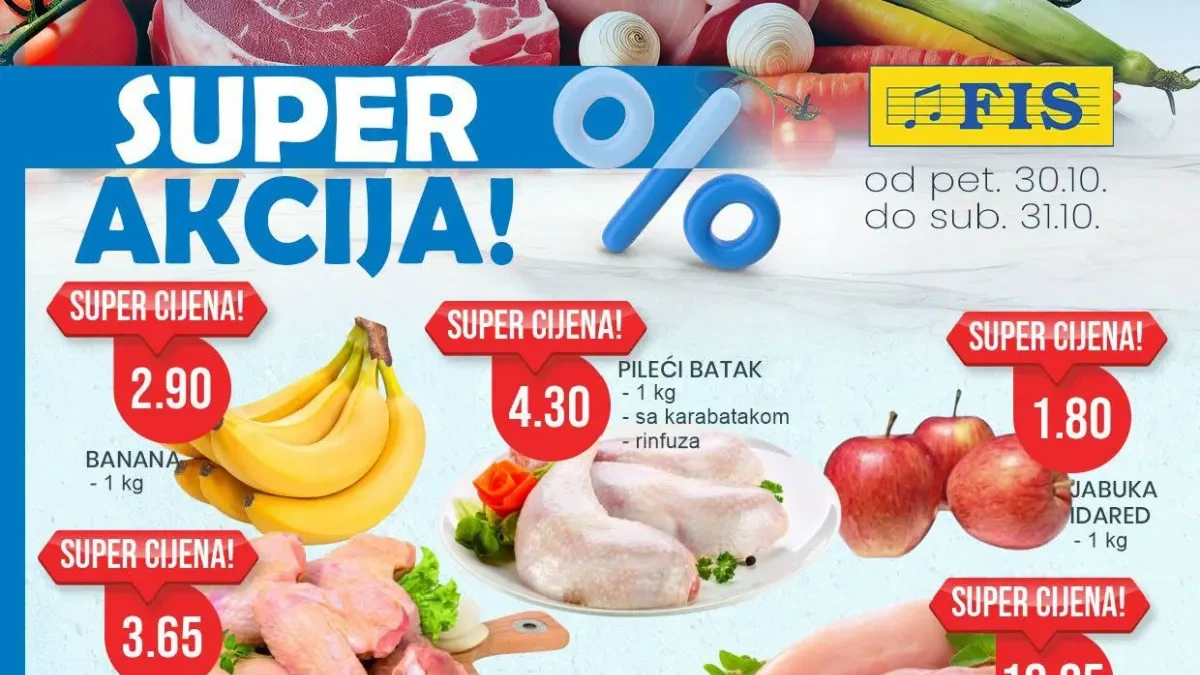 FIS Super vikend akcija od 30. do 31.10.2026. – popusti do 27%