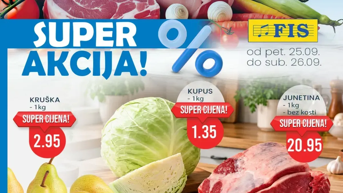 FIS SUPER AKCIJA 25. i 26.09.2026: Dva dana velikih sniženja i super cijena