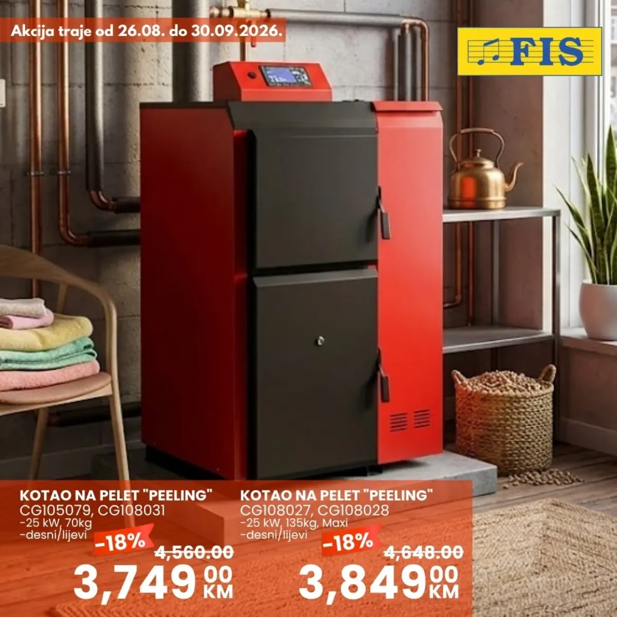 FIS ThermoFLUX akcija – Peeling kotlovi na pelet od 25 kW sniženi 18%