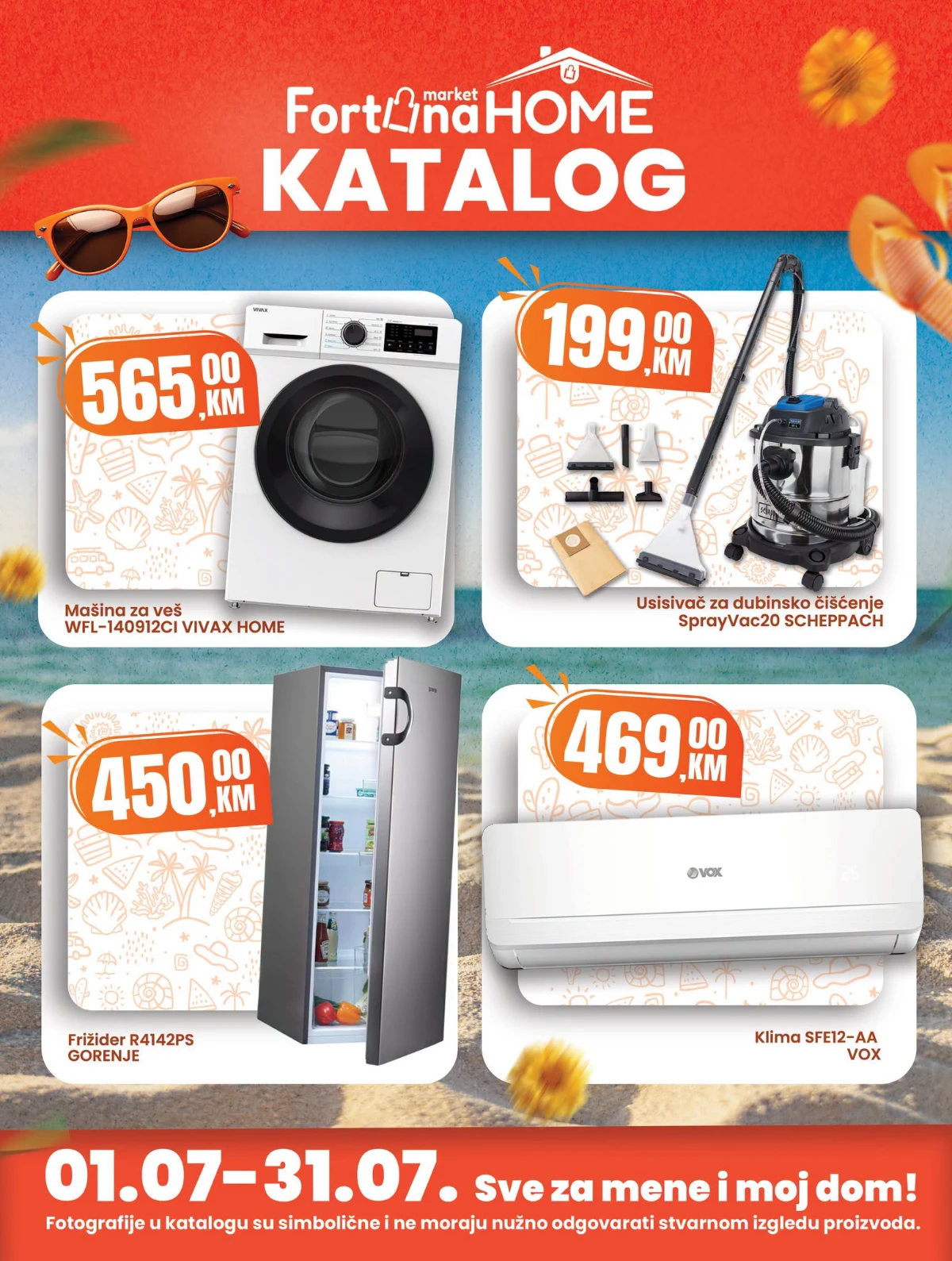 Fortuna Home katalog juli 2026 – ljetne cijene za dom, bijelu tehniku i kućanske aparate