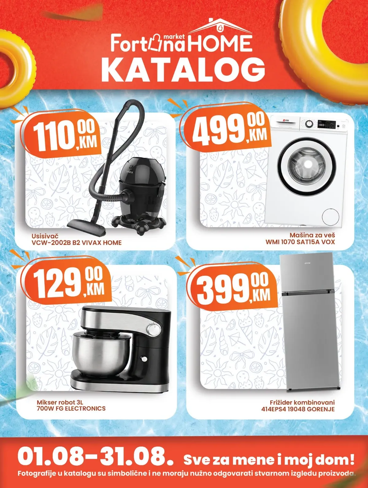 Fortuna HOME katalog avgust 2026 – bijela tehnika, kućanski aparati i oprema za dom po akcijskim cijenama do 31.08.2026.