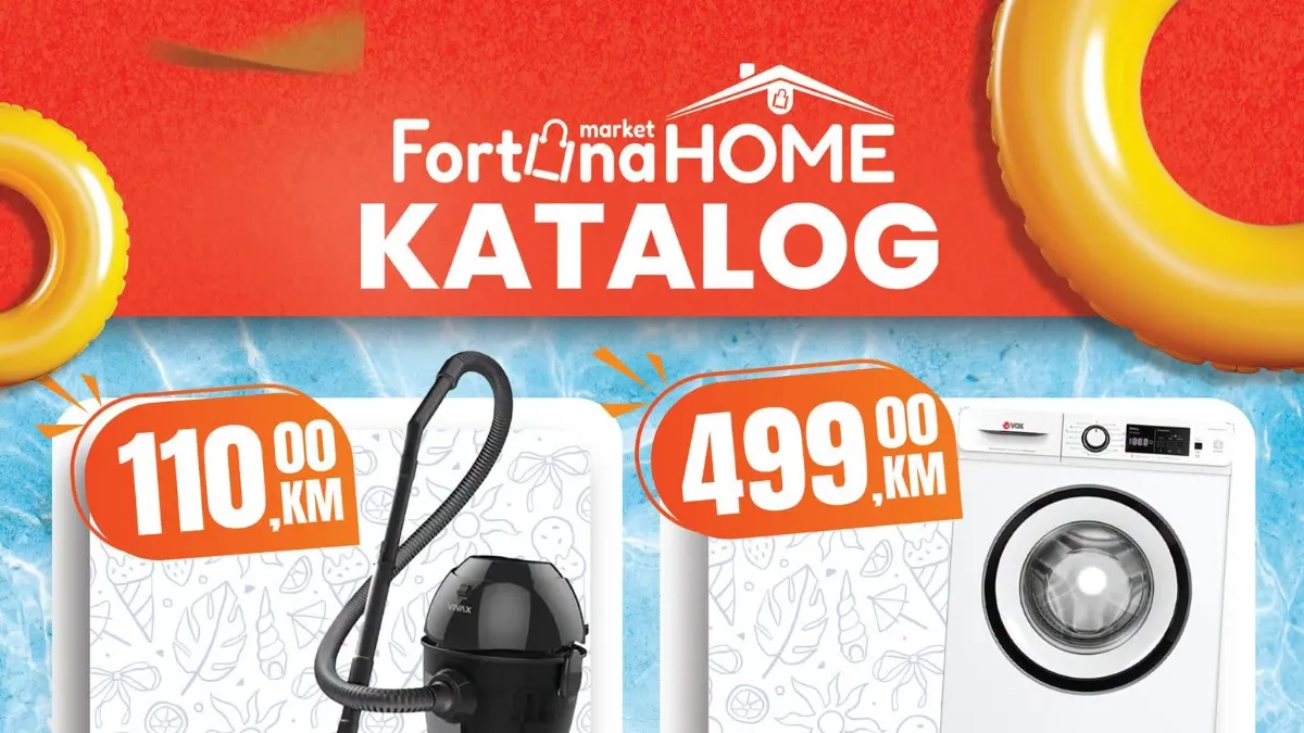 Fortuna HOME katalog avgust 2026 – akcijske cijene za bijelu tehniku, kućanske aparate i opremu za dom do 31.08.2026.